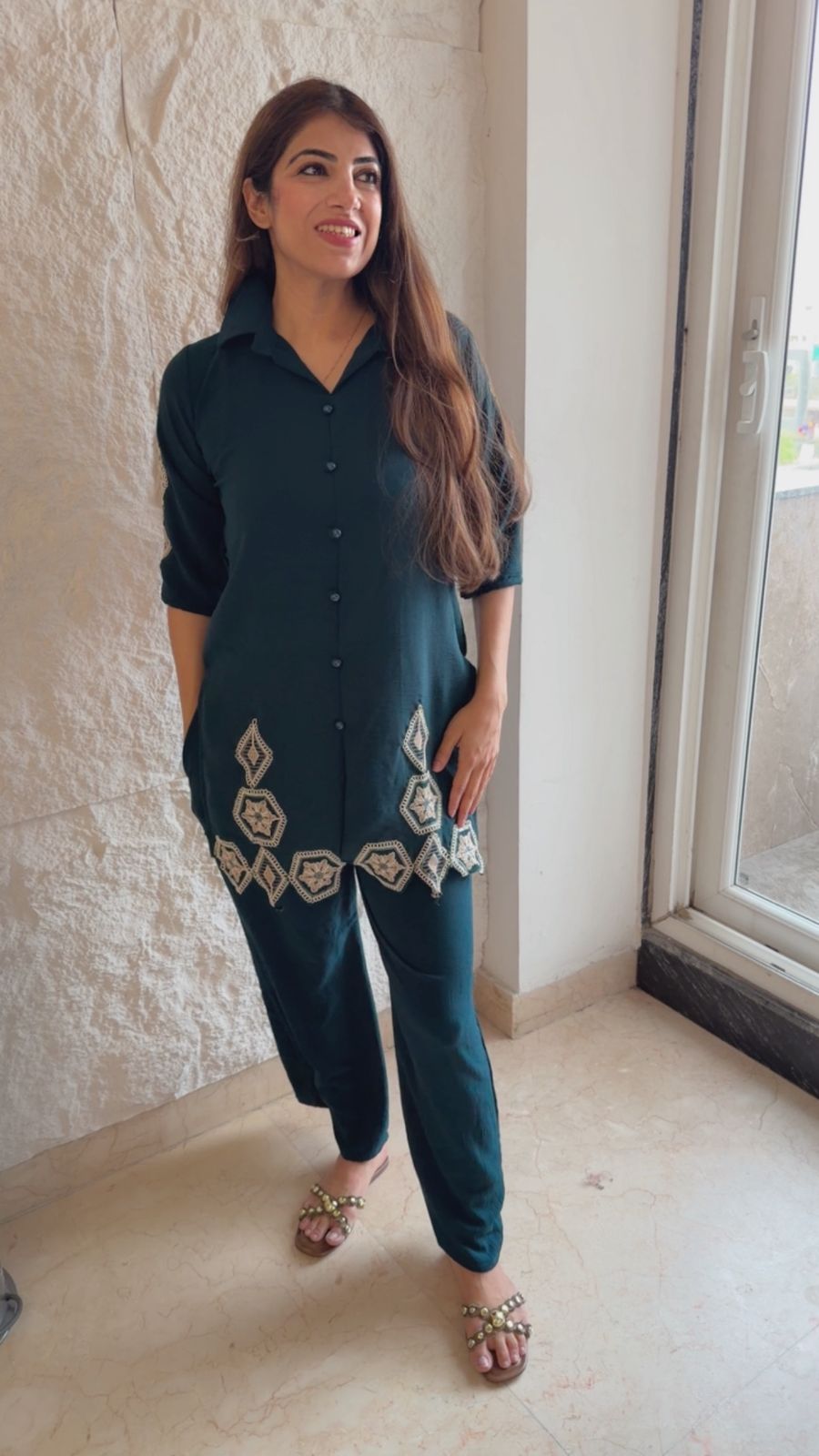 Imported Stretchable 2 pc co-ord set