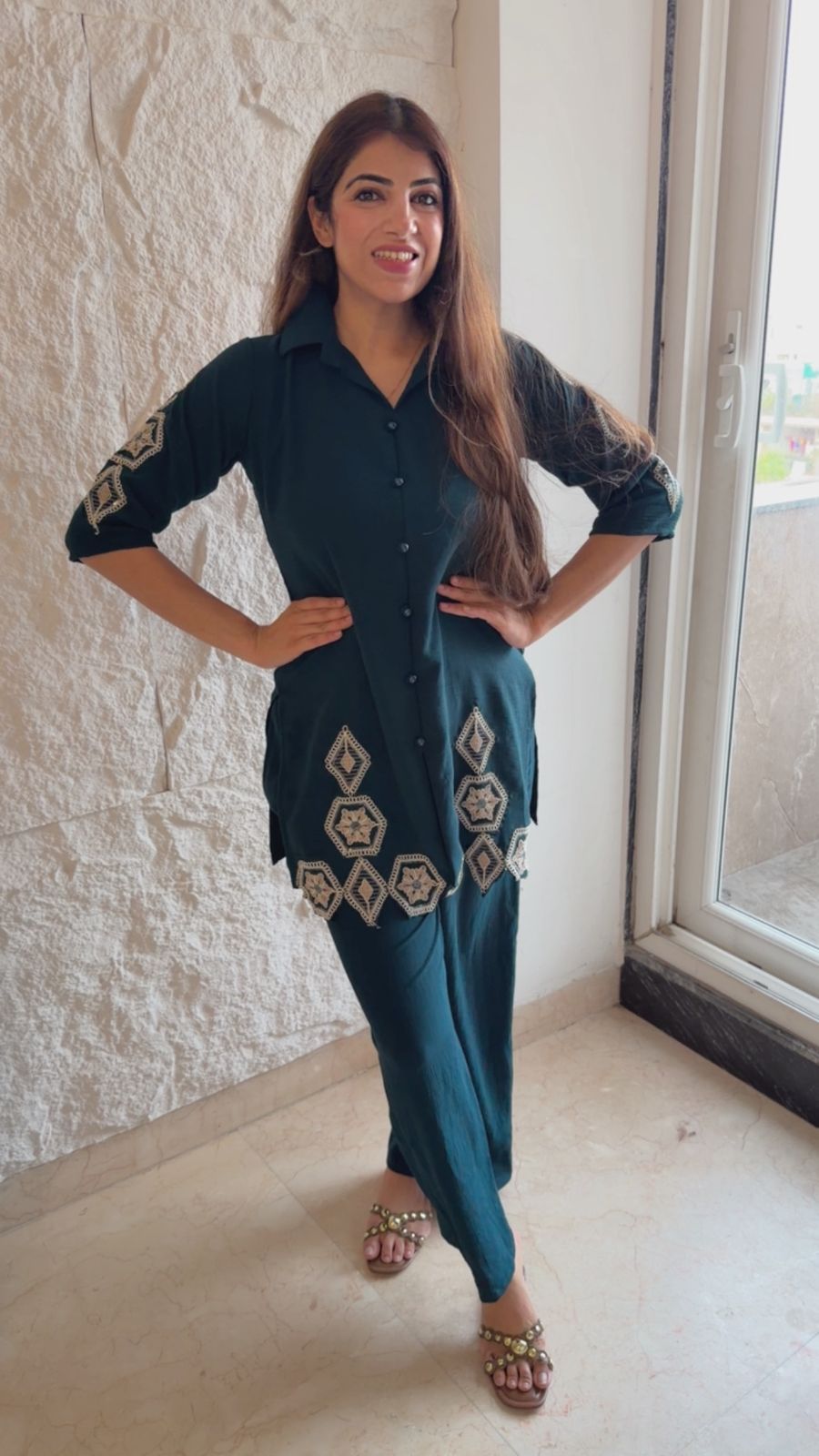 Imported Stretchable 2 pc co-ord set