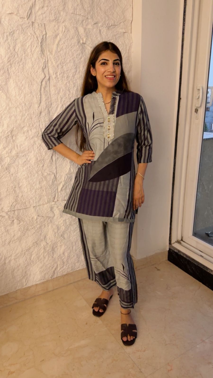Digital cotton 2 pc co-ord set