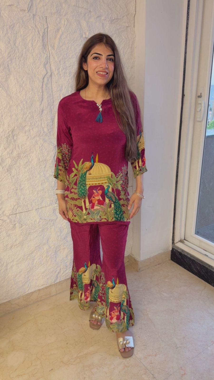 Summer friendly pure digital crepe co-ord