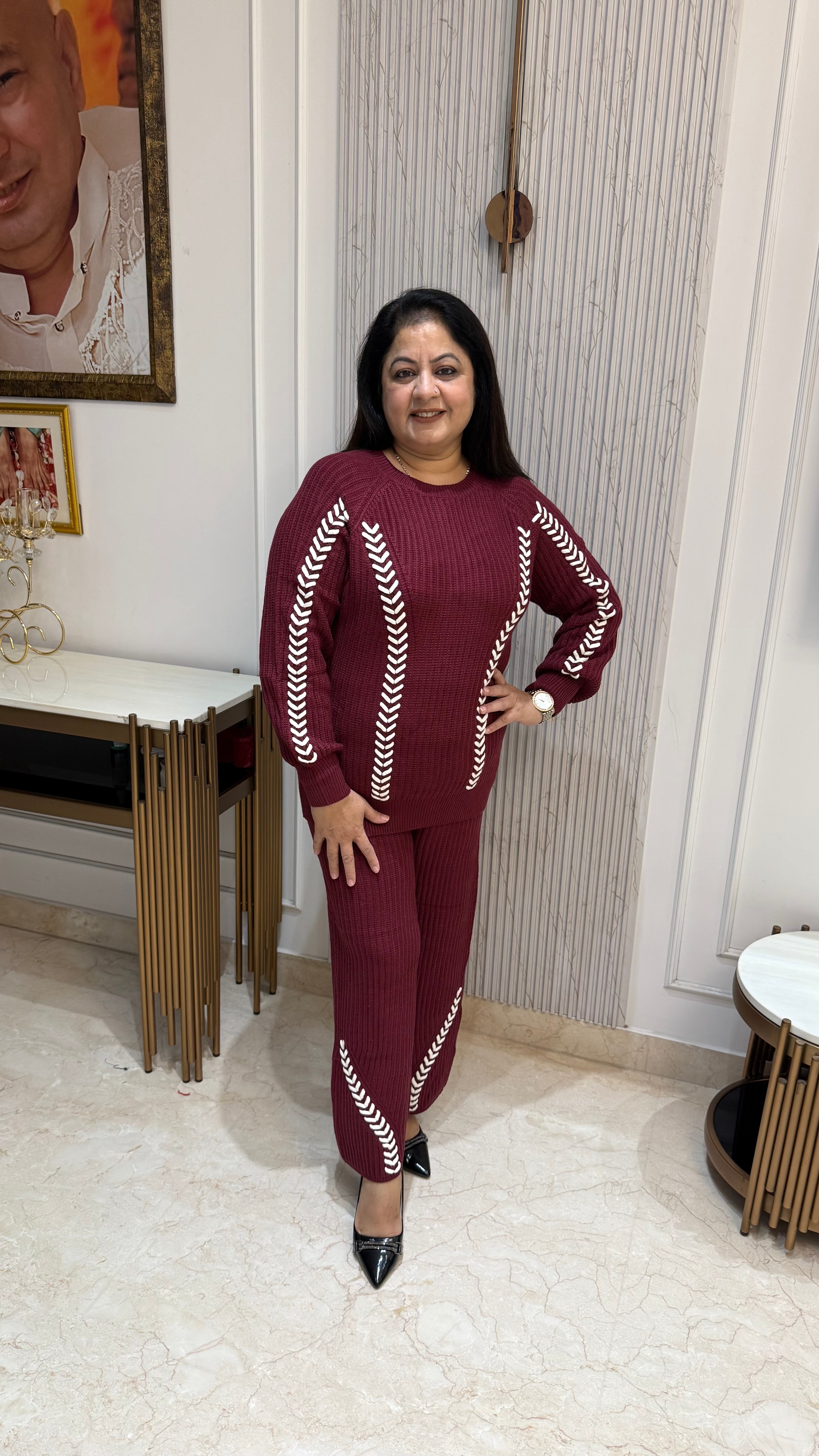 Imported-2pc woolen co-ord set