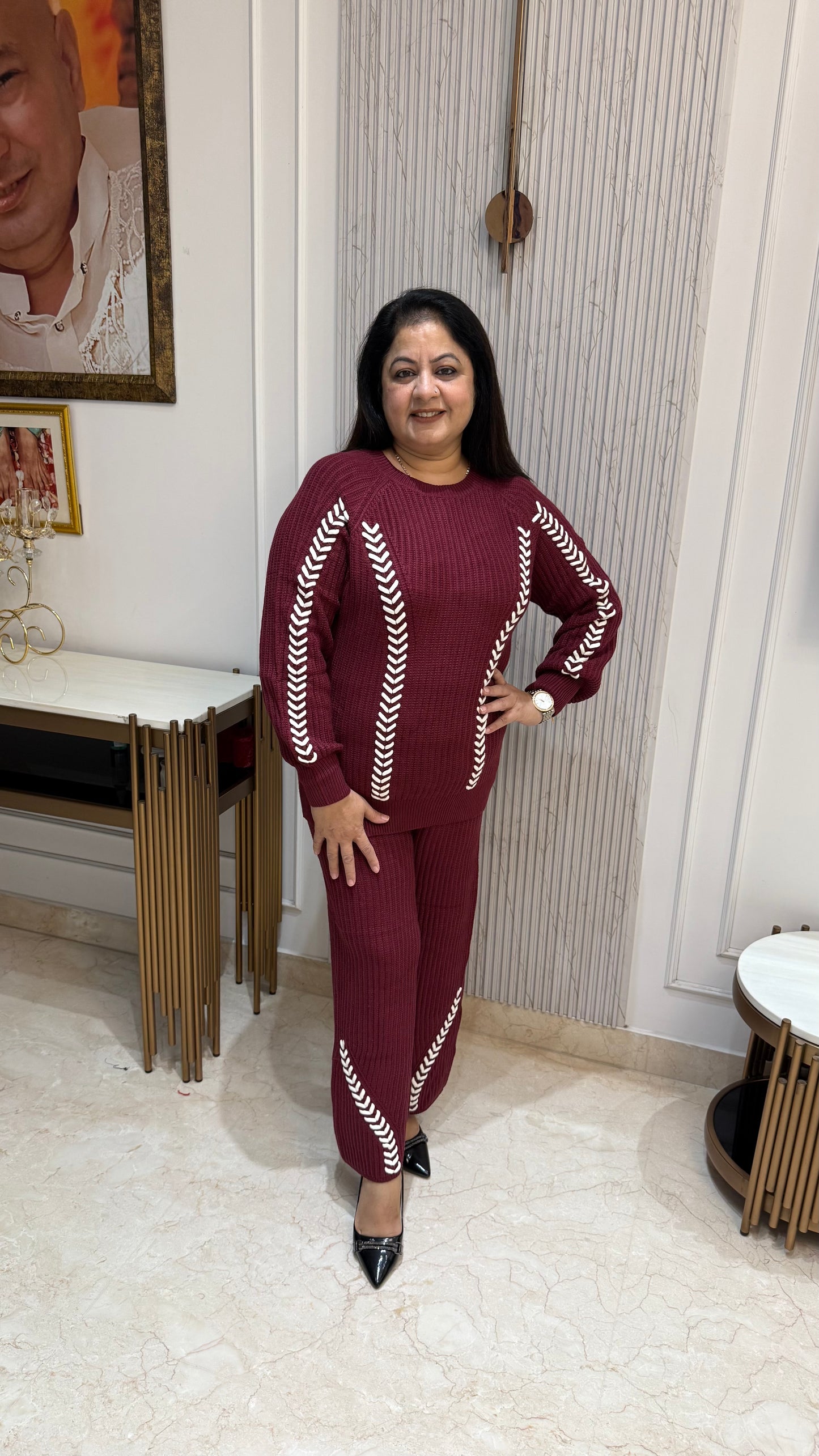 Imported-2pc woolen co-ord set