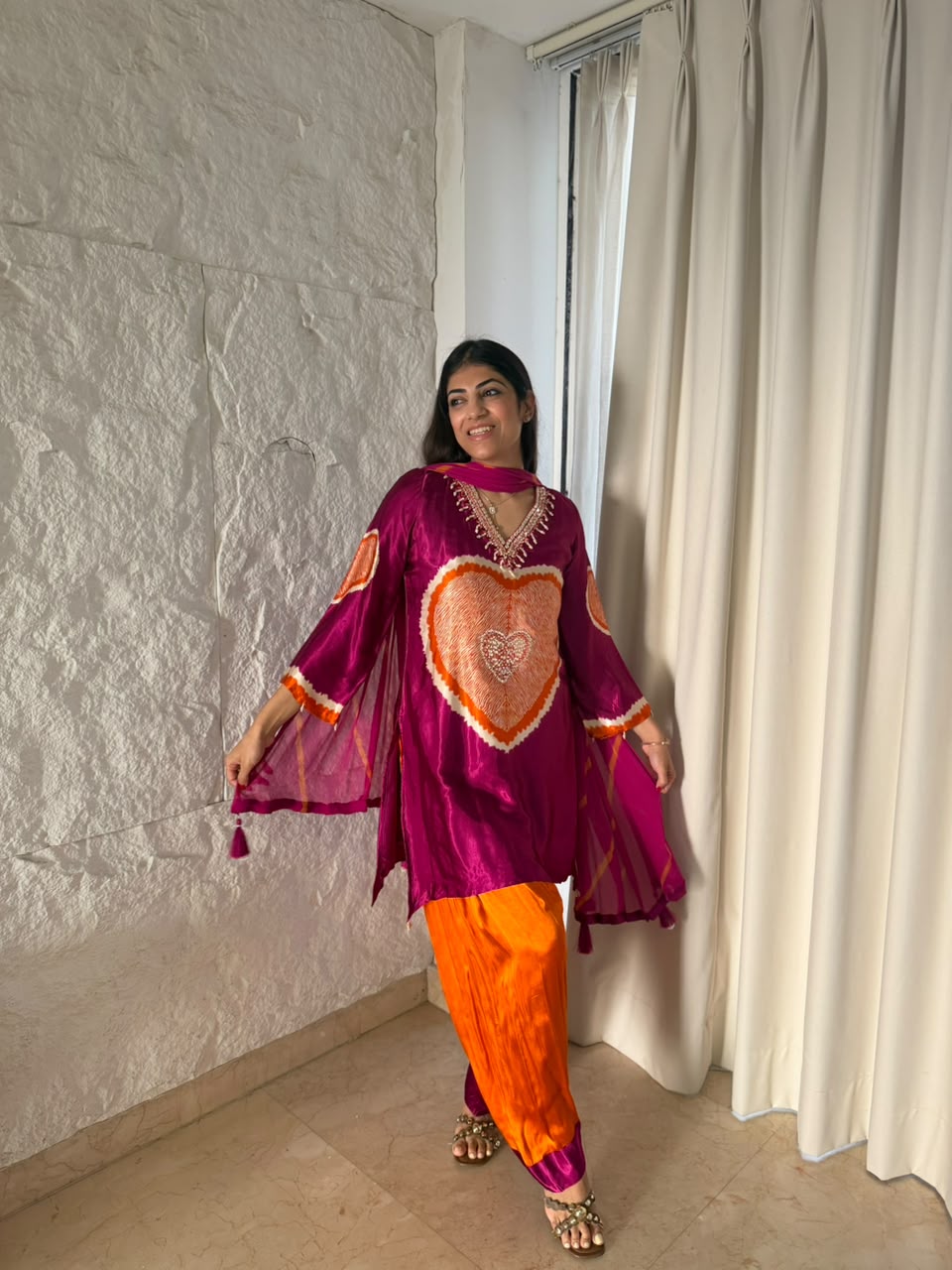 Pure Gaji silk farshi salwar set & dupatta