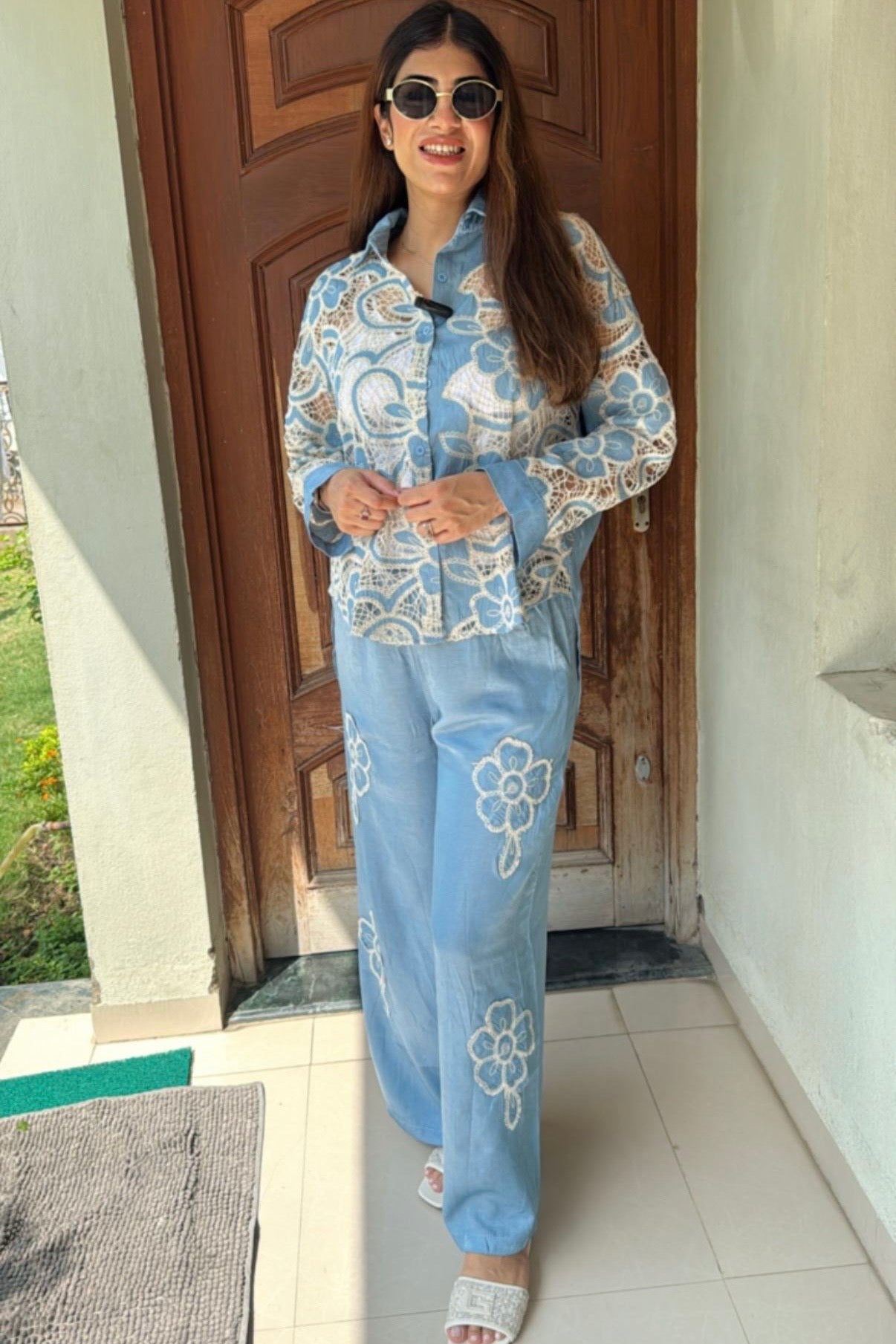 2pc Denim Crochet Co-ord Set