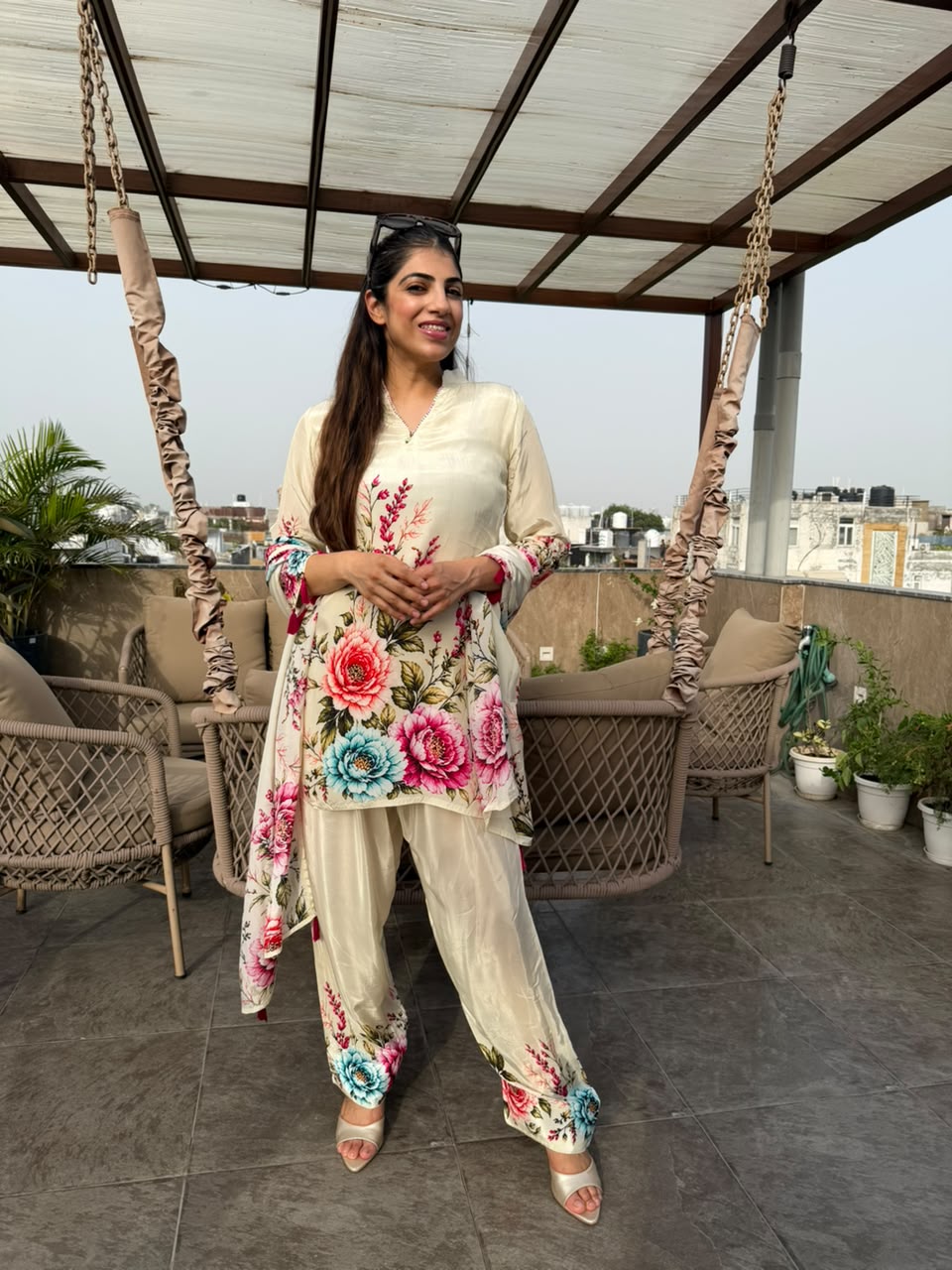 Pure digital crepe with farshi salwar & dupatta