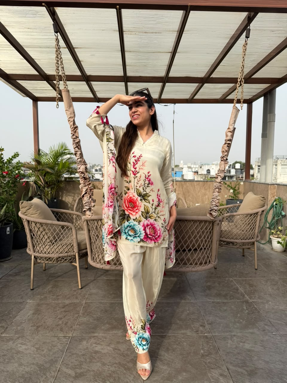 Pure digital crepe with farshi salwar & dupatta