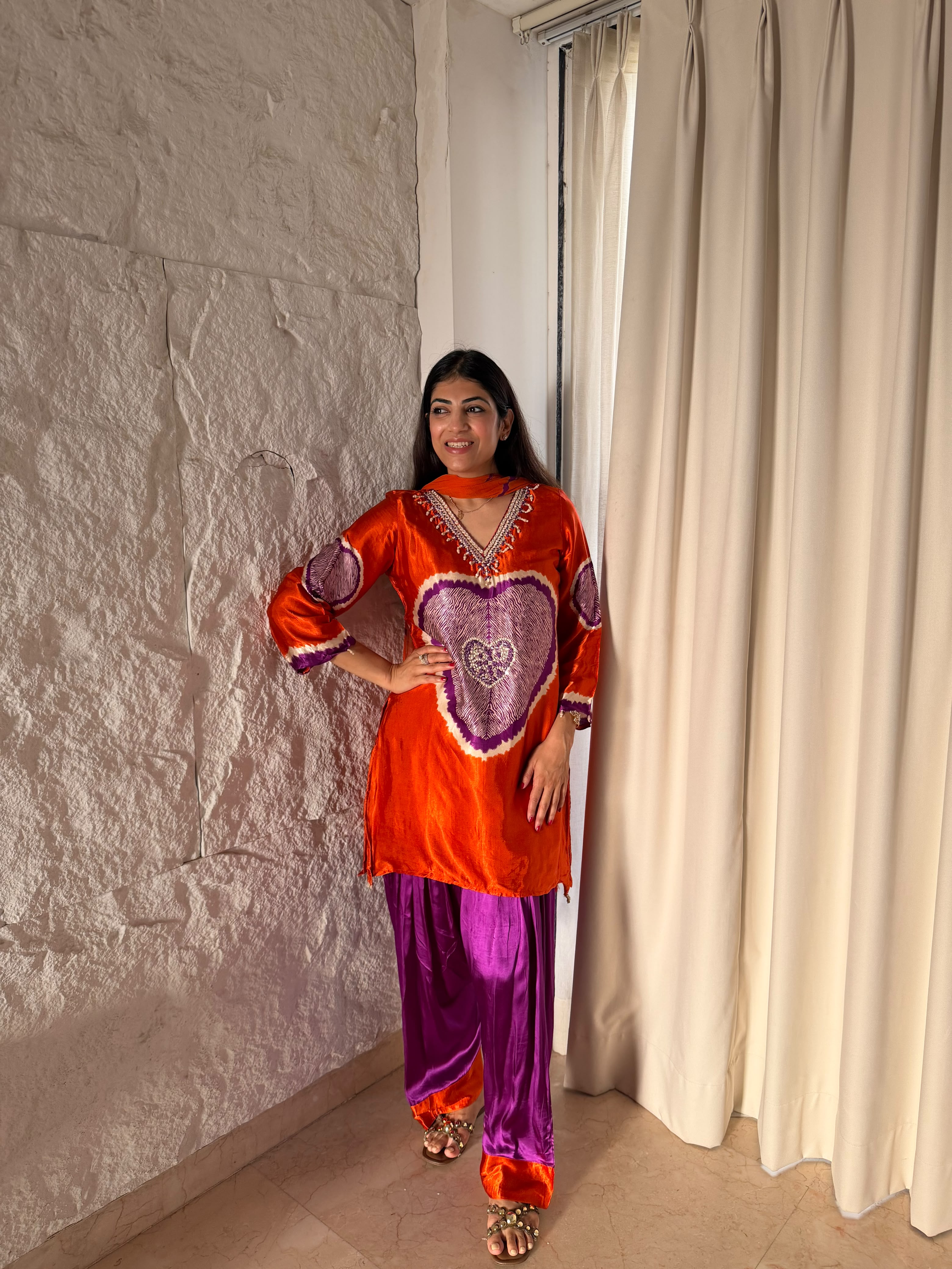 Pure Gaji silk farshi salwar set & dupatta