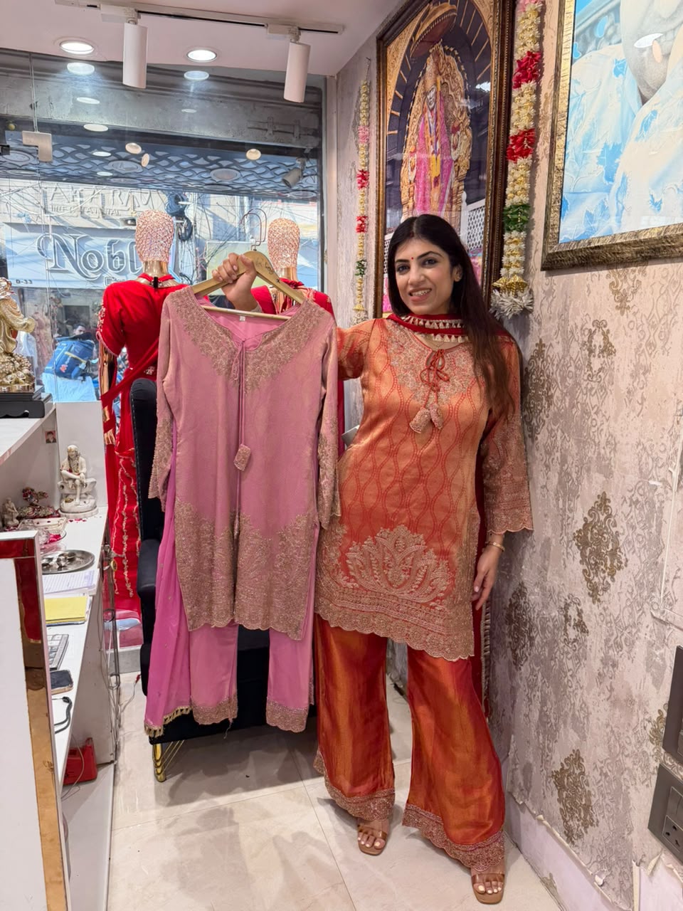 Pure cosmo fabric, plazo set with all handwork & dupatta
