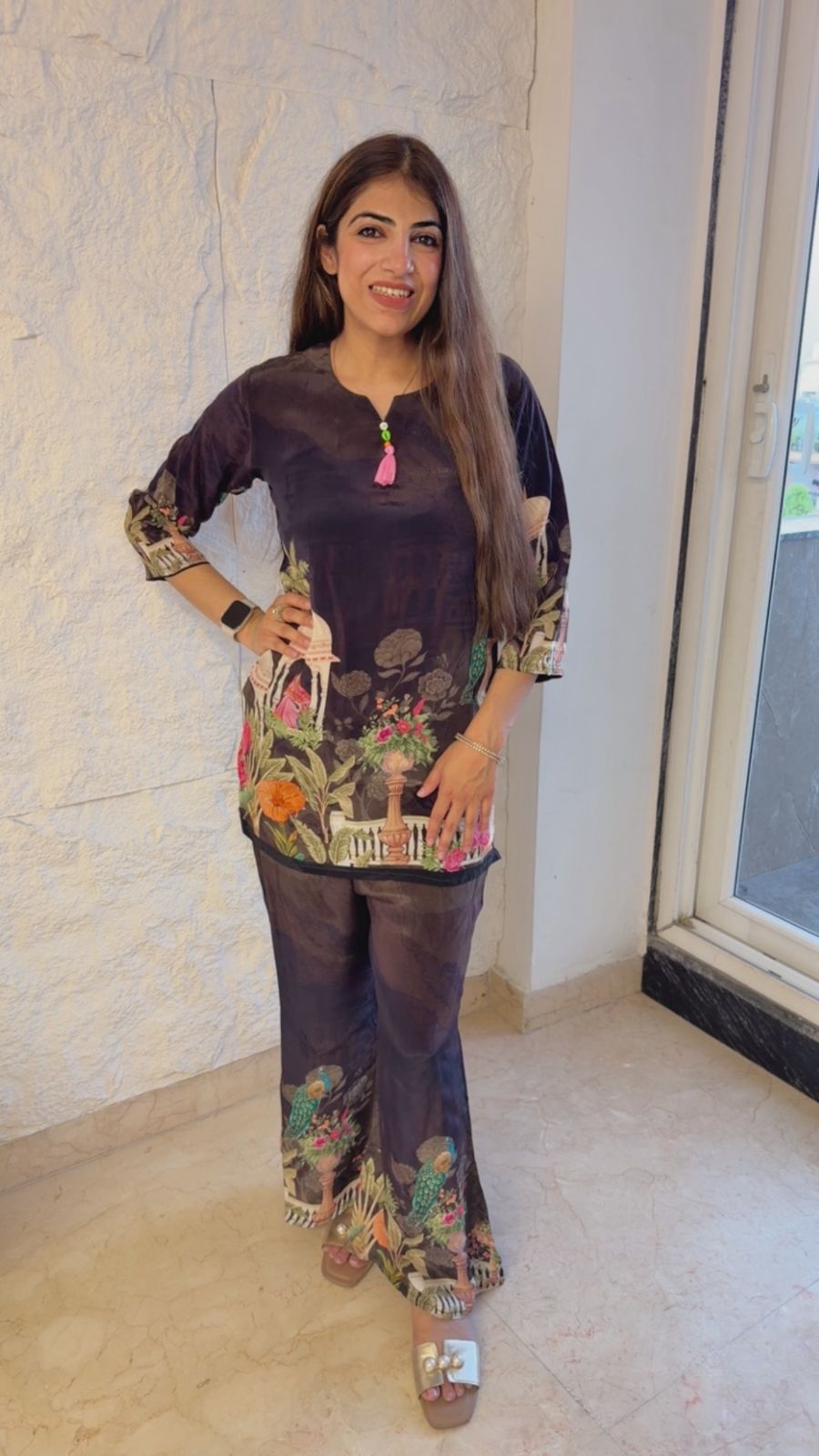 Summer friendly pure digital crepe co-ord