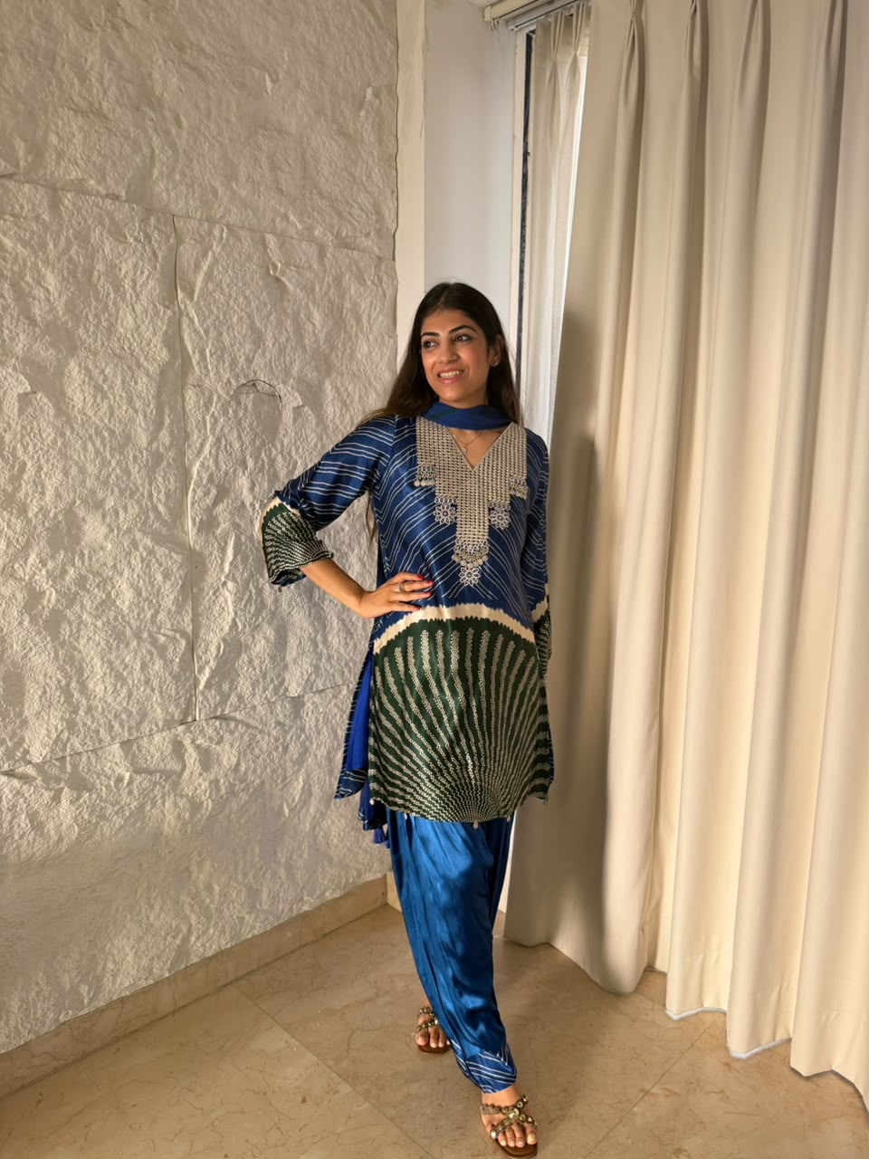 Pure Gaji silk farshi salwar set & dupatta