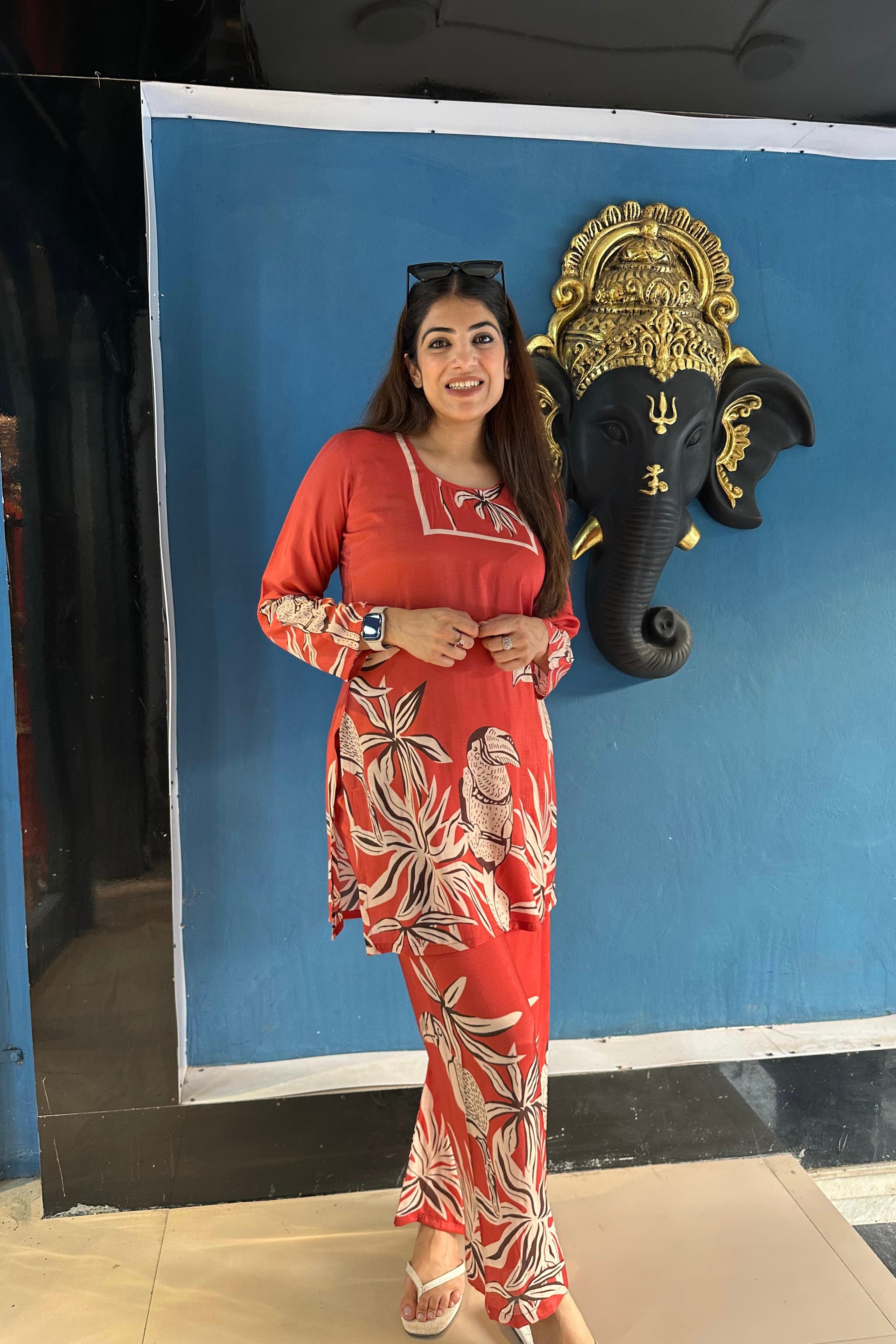 2pc Cotton-Muslin Printed Co-ord Set