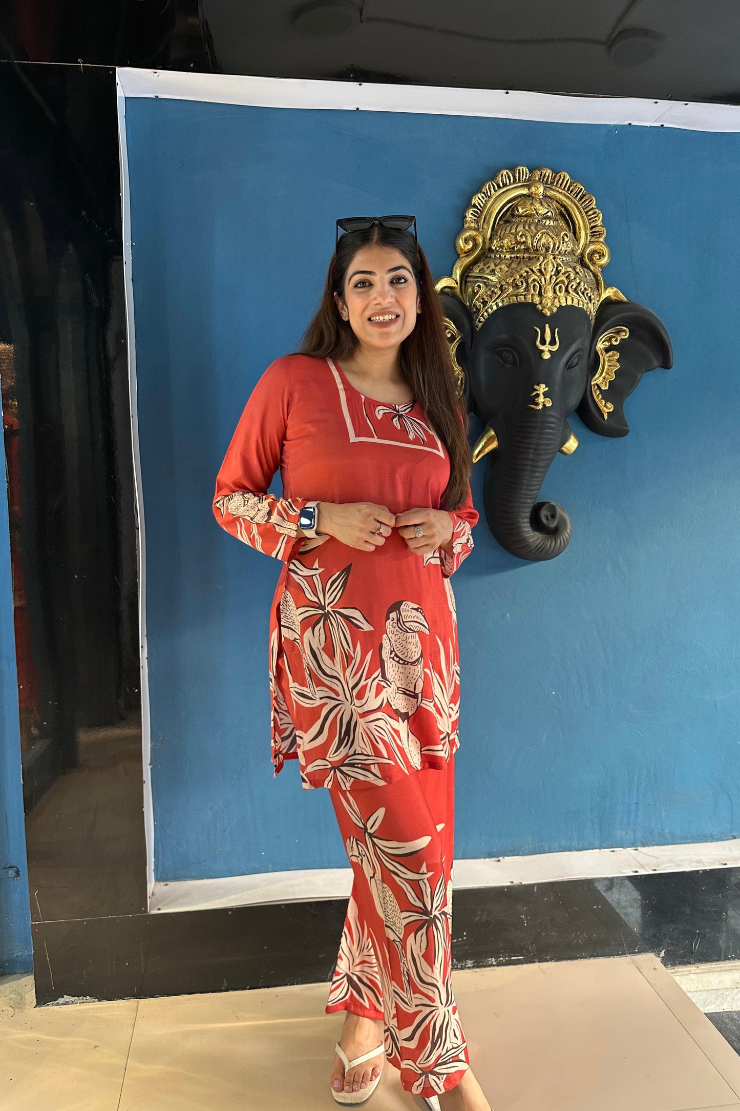 2pc Cotton-Muslin Printed Co-ord Set