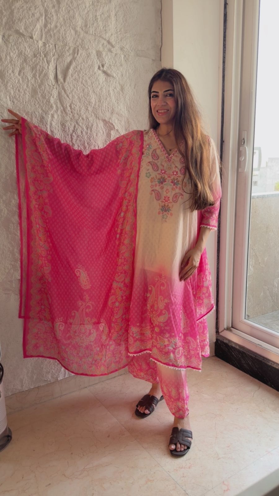 Pure digital Muslin cotton 3 pc suit