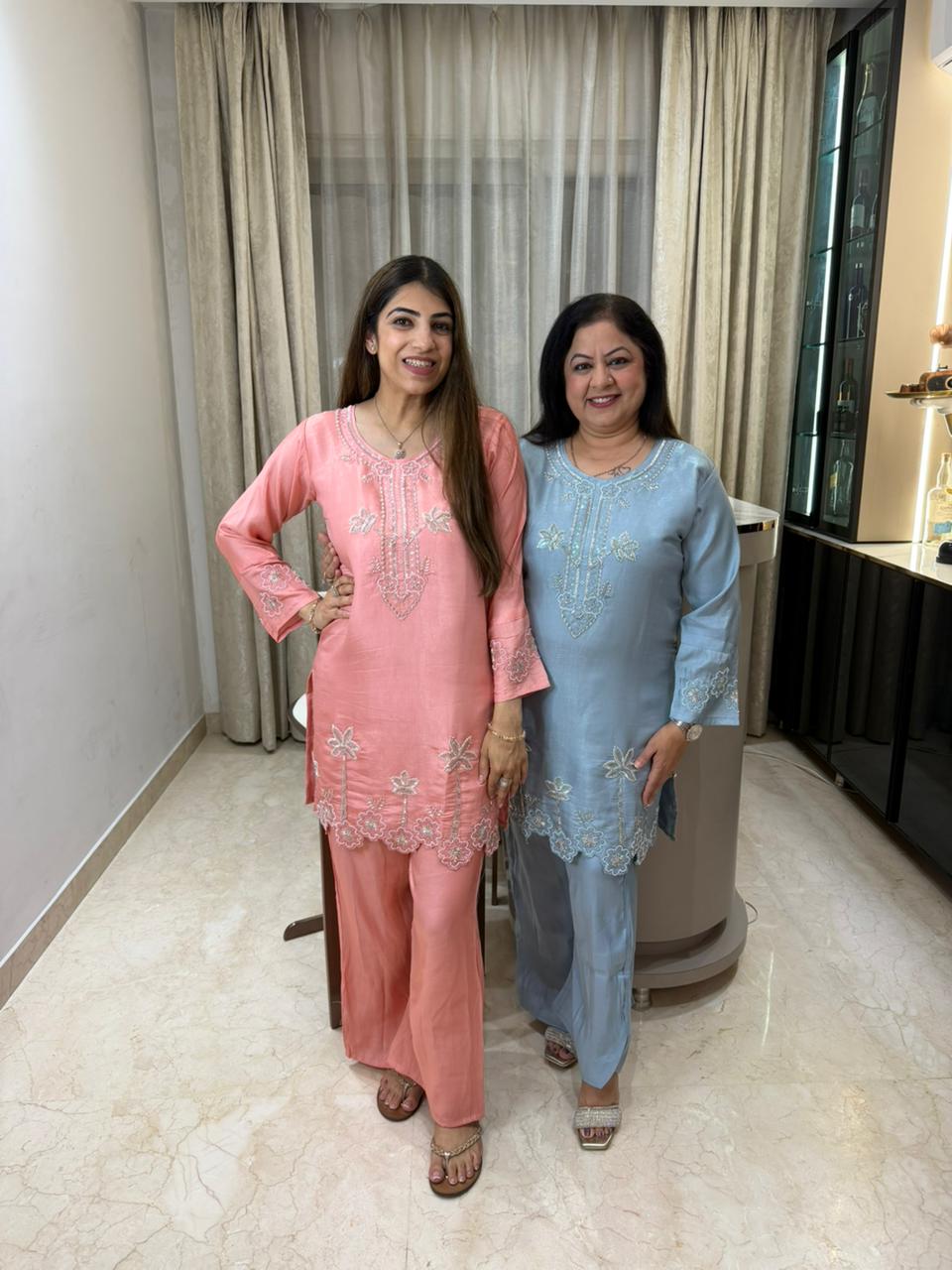 Glass tissue handwork 2 pc co-ord set