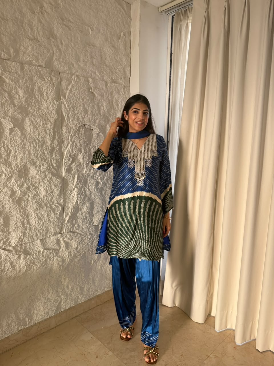 Pure Gaji silk farshi salwar set & dupatta