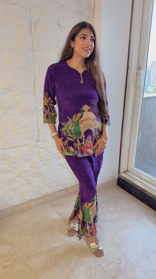 Summer friendly pure digital crepe co-ord