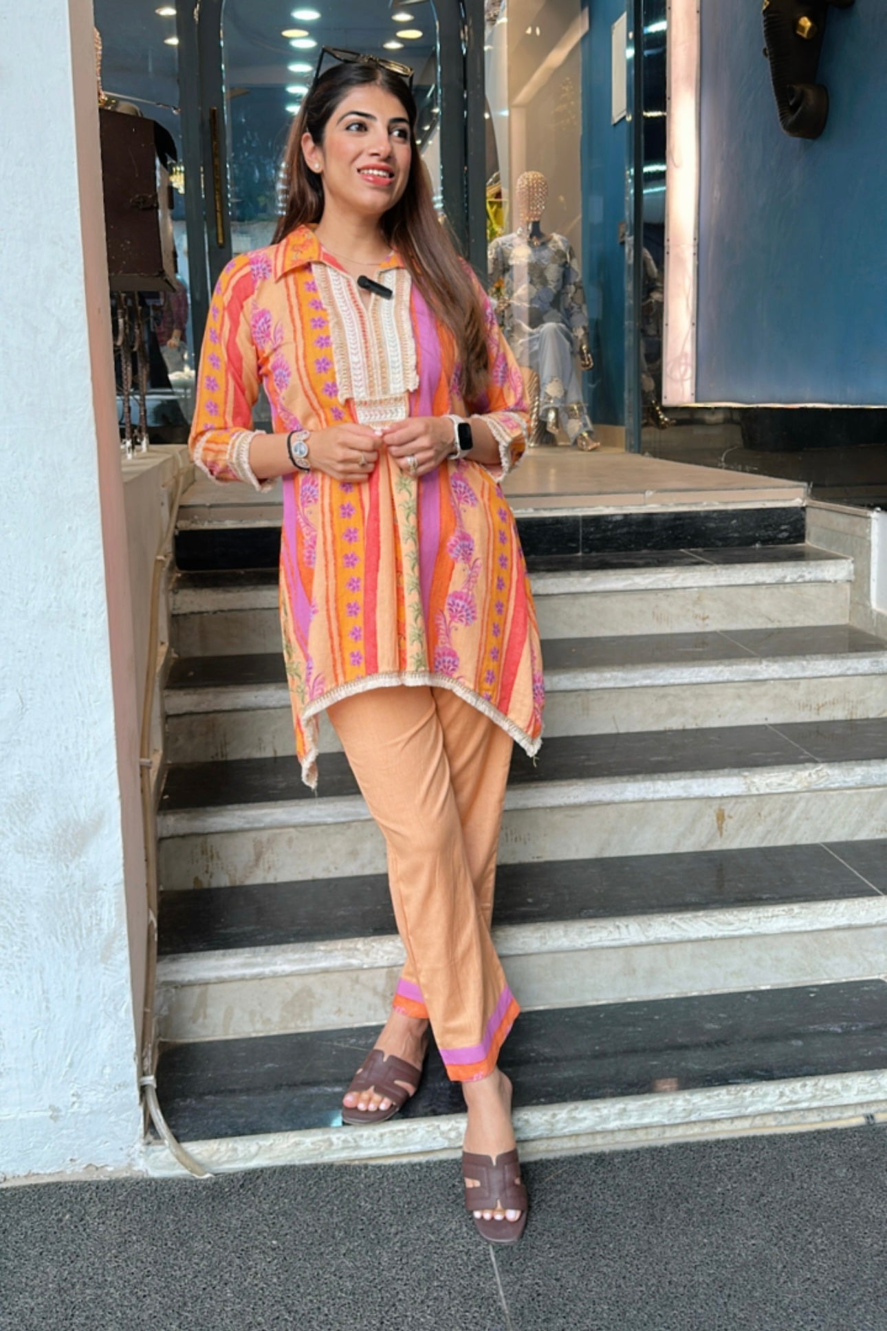 2pc Cotton C-cut Co-ord Set