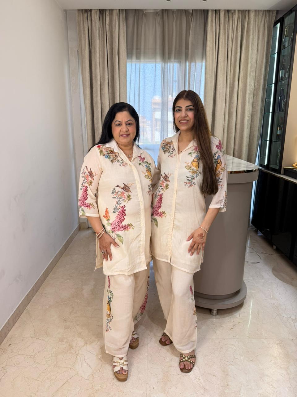 Pure mul cotton color print 2pc, co-ord set with cotton lining