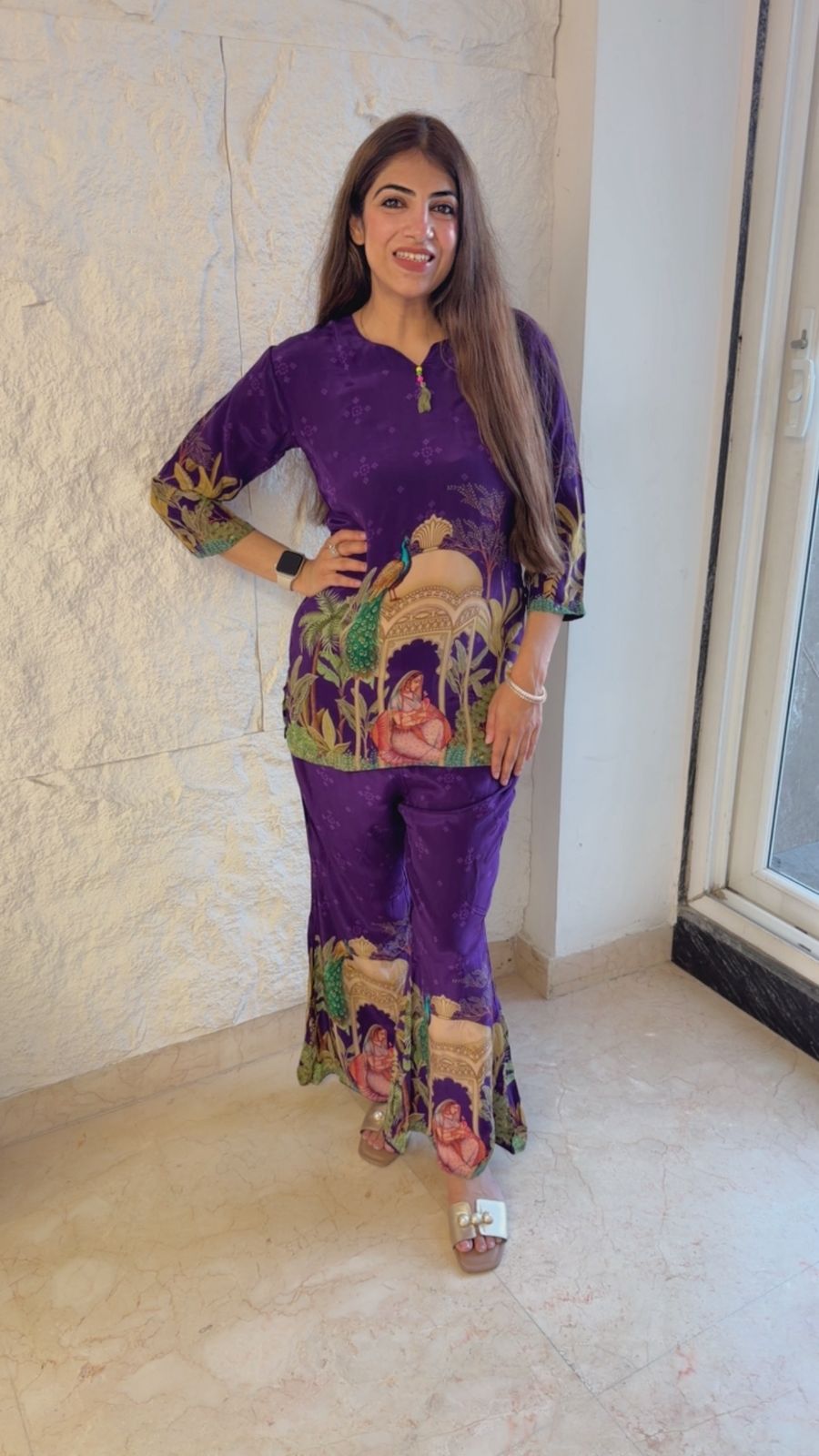 Summer friendly pure digital crepe co-ord