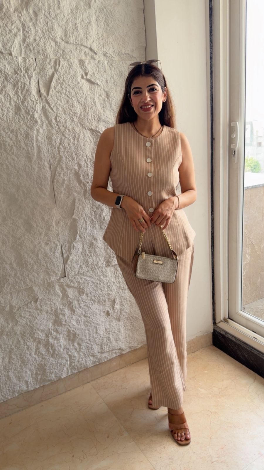 Striped waistcoat 2 pc set