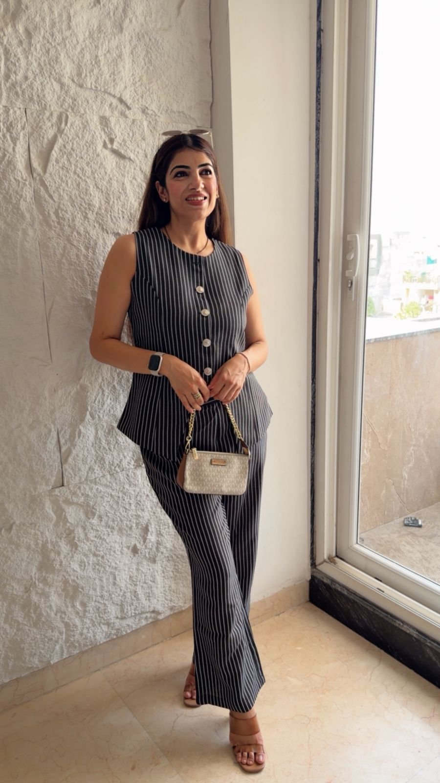 Striped waistcoat 2 pc set