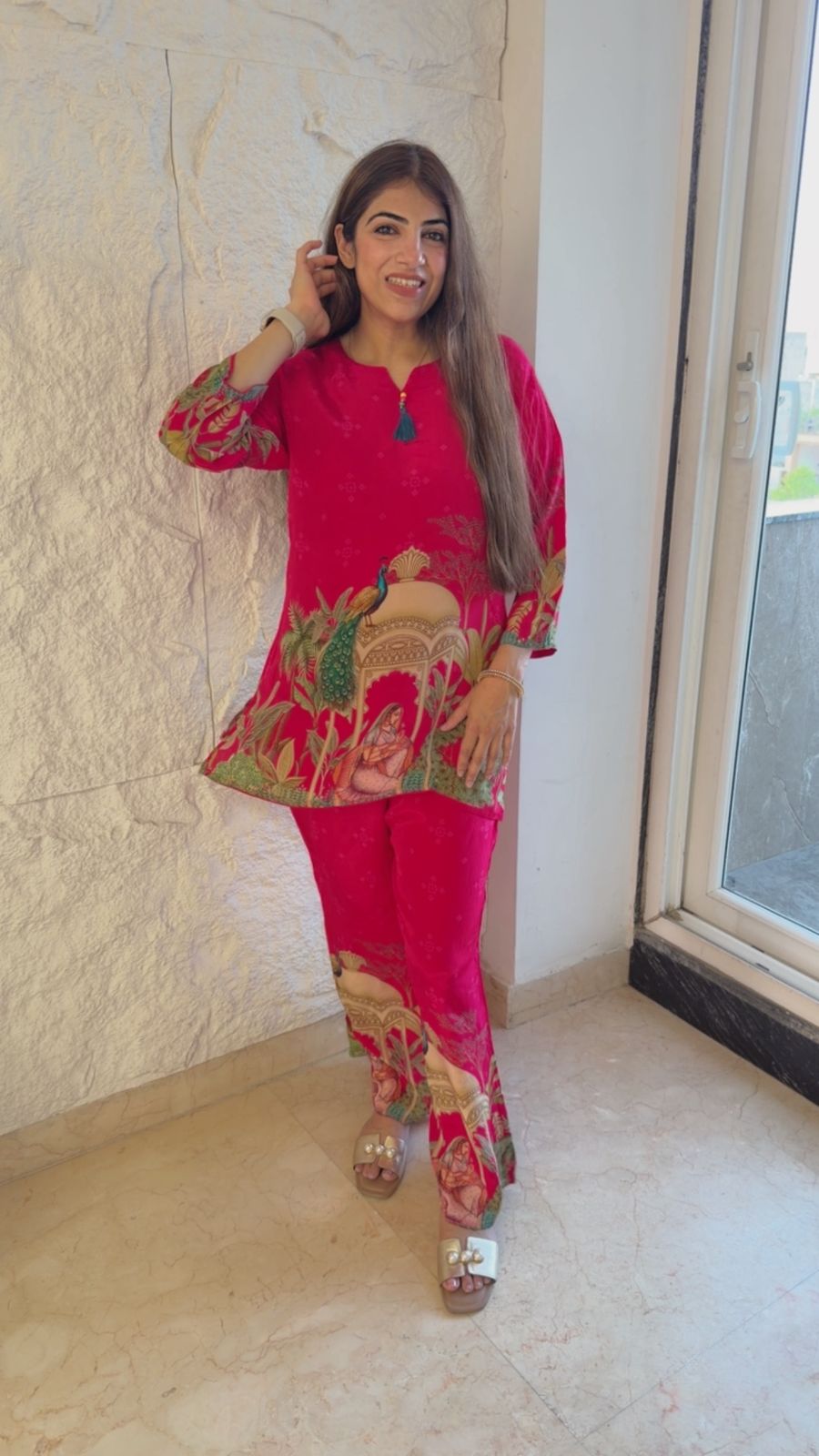 Summer friendly pure digital crepe co-ord