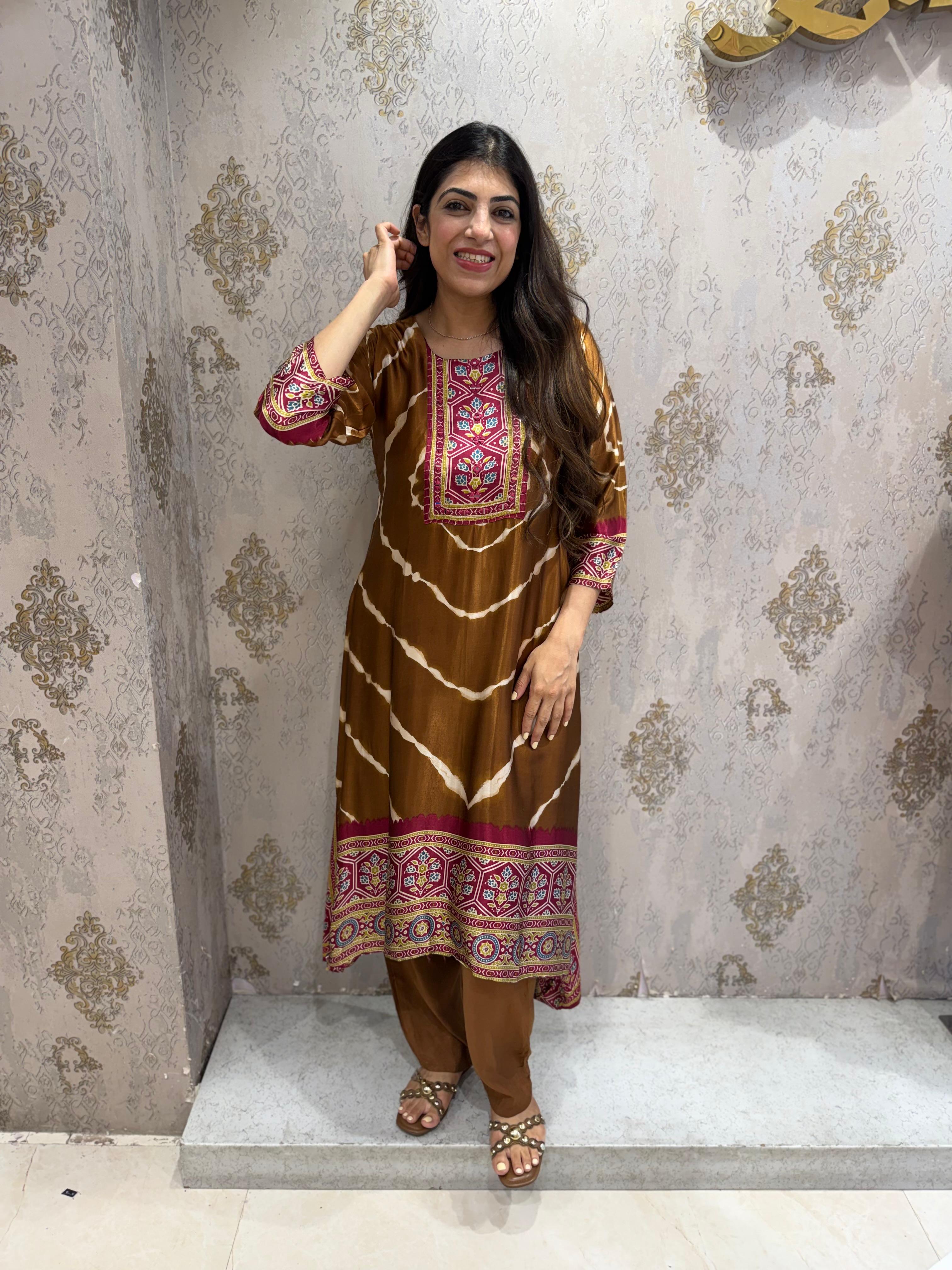 Pure Gaji silk A-line 2,price set