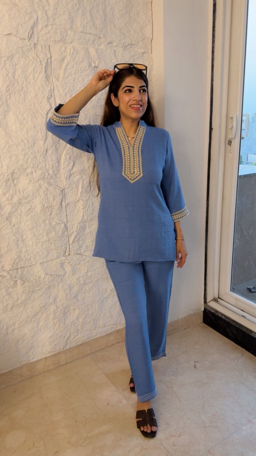 Pakistani 2 pc Pakistani co-ord set with embroidery