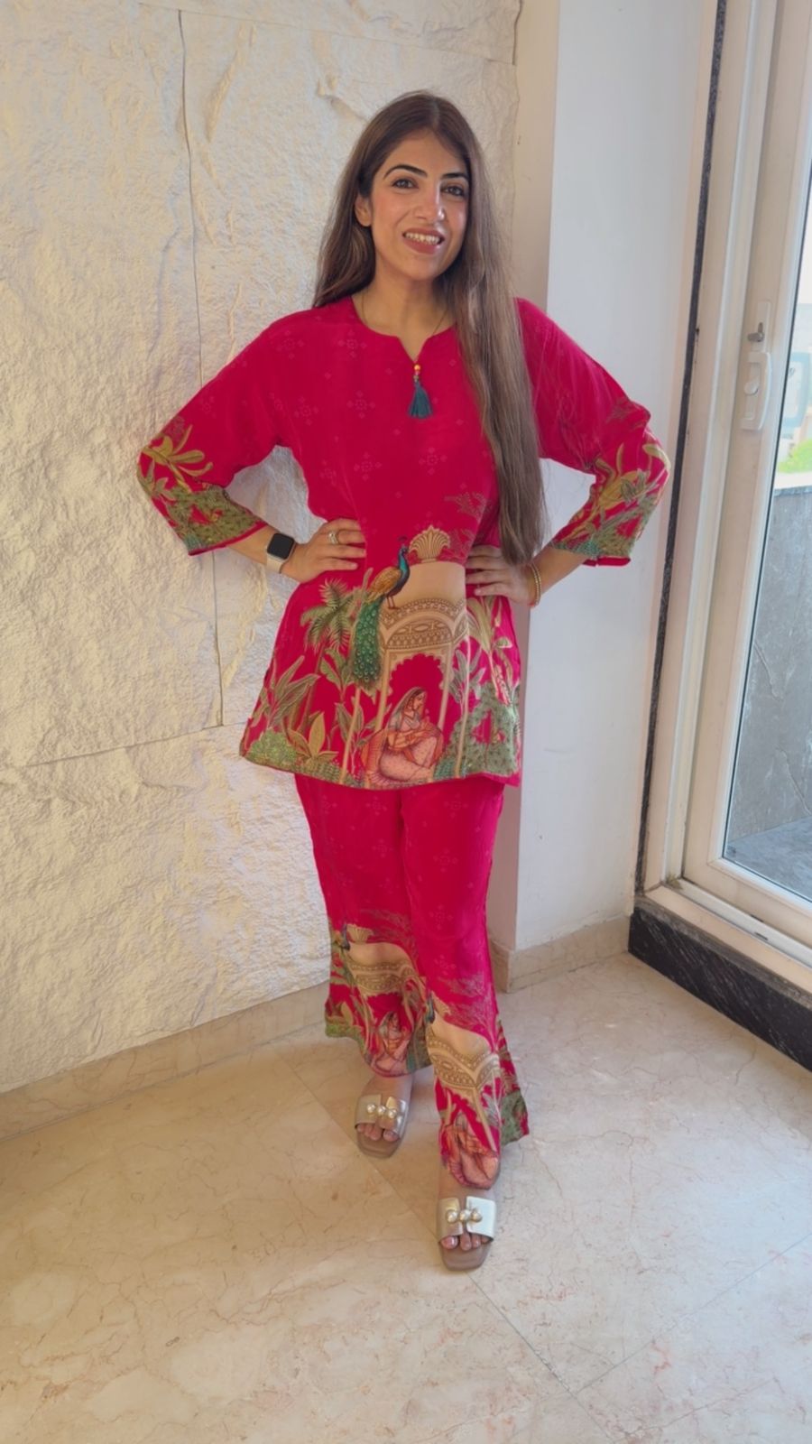 Summer friendly pure digital crepe co-ord