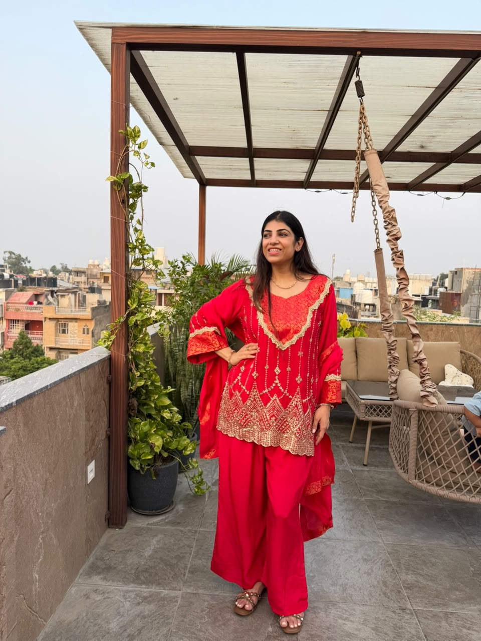 Karwa Chauth Special 3pc  dress,with all handwork