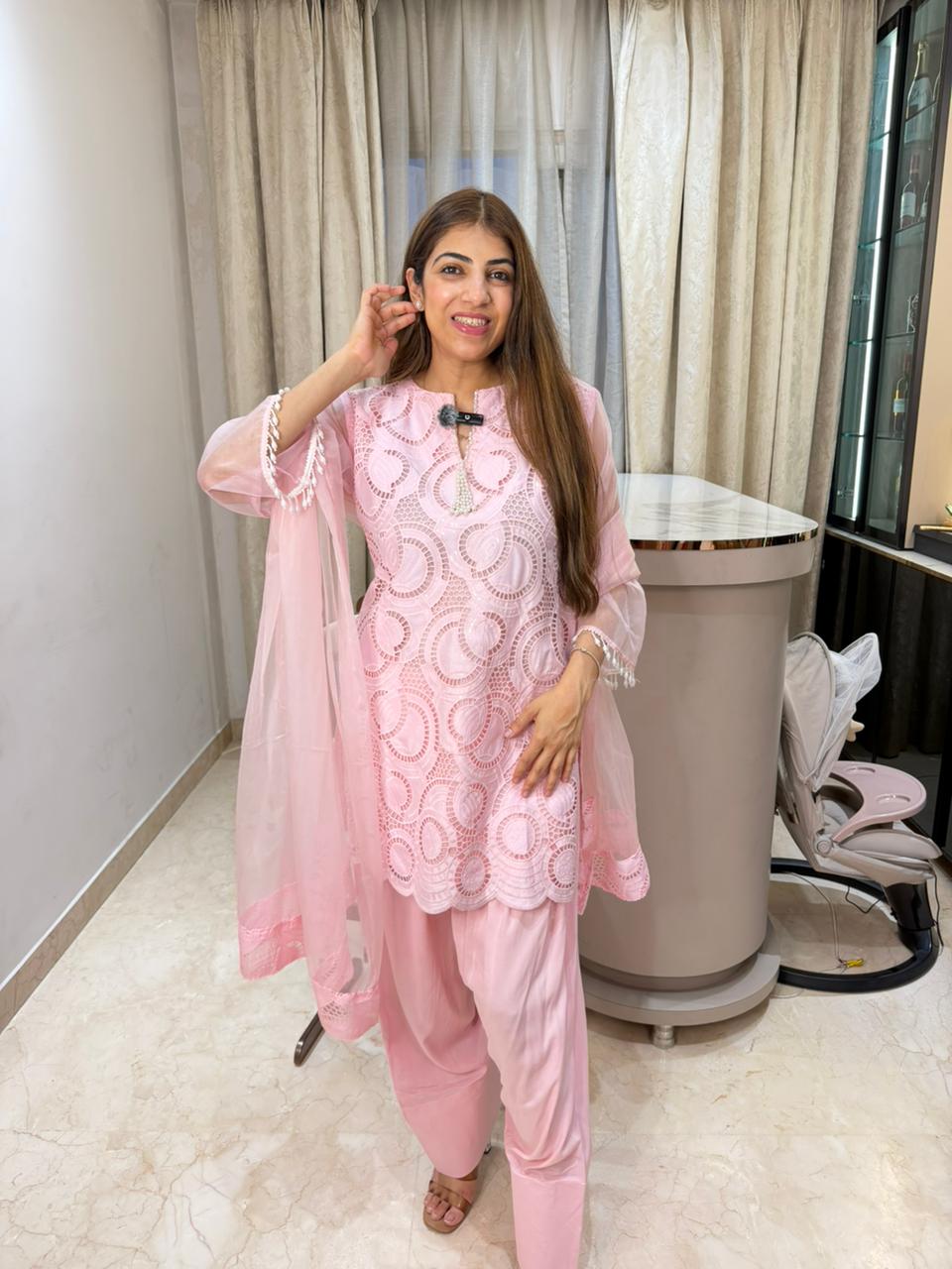 Imported shifli 3 pc  suit with farshi salwar