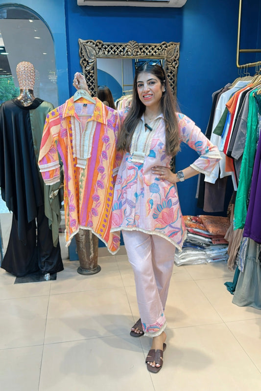 2pc Cotton C-cut Co-ord Set