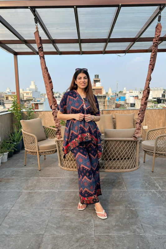 2pc C-Cut Cotton Printed Co-ord Set