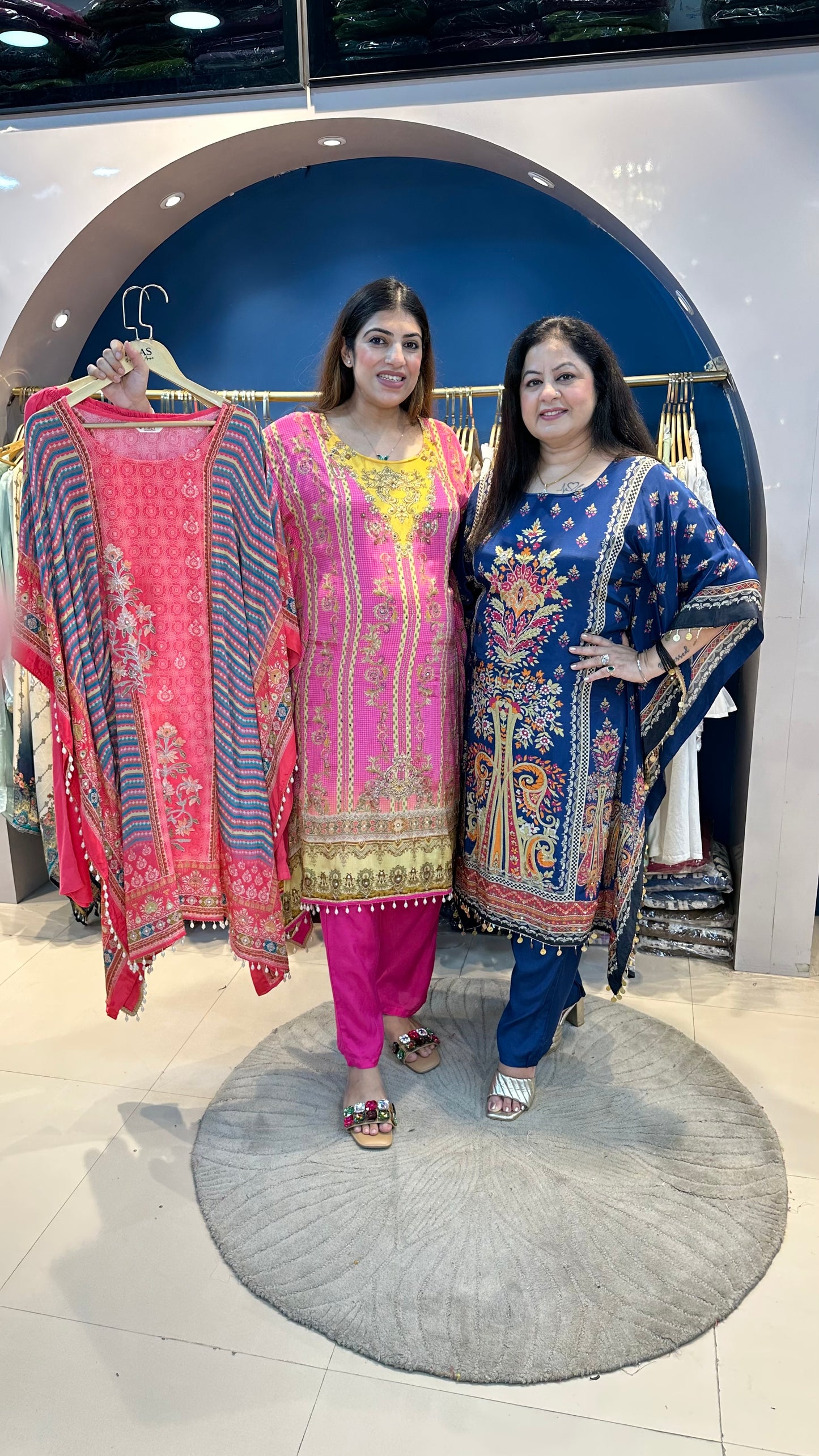 Digital crepe 2 pc kaftan set