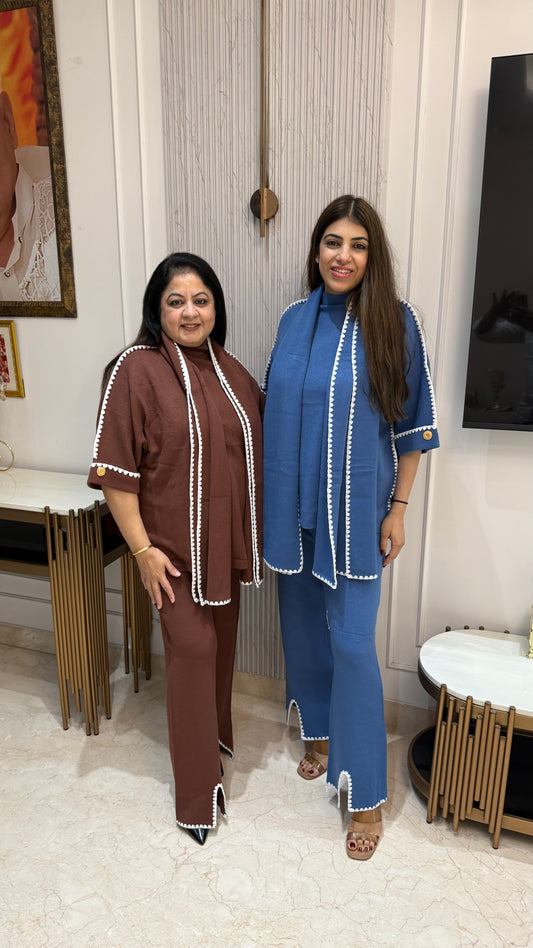 Imported-3pc woolen co-ord set