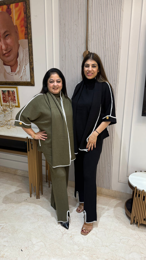 Imported-3pc woolen co-ord set