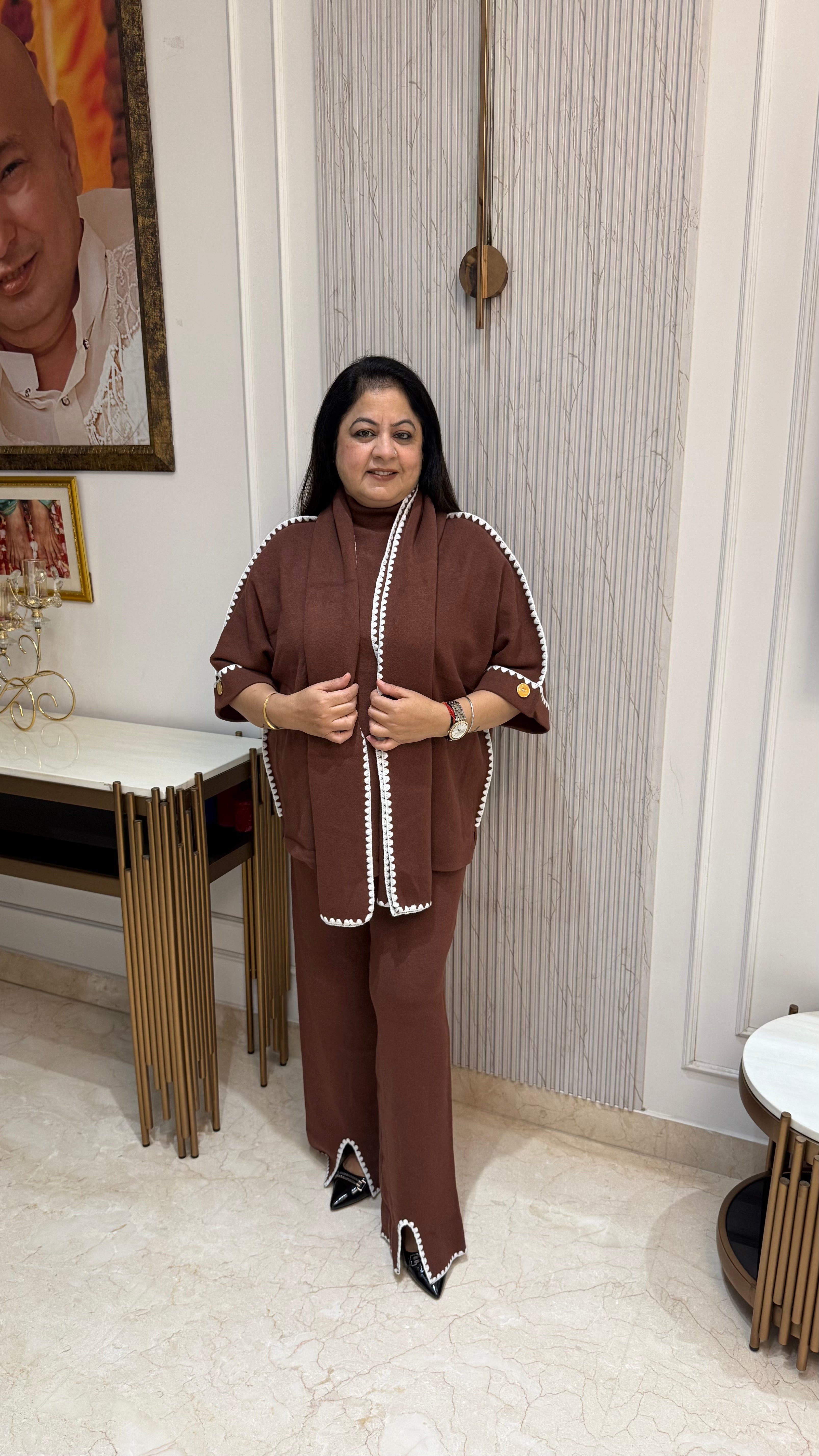 Imported-3pc woolen co-ord set