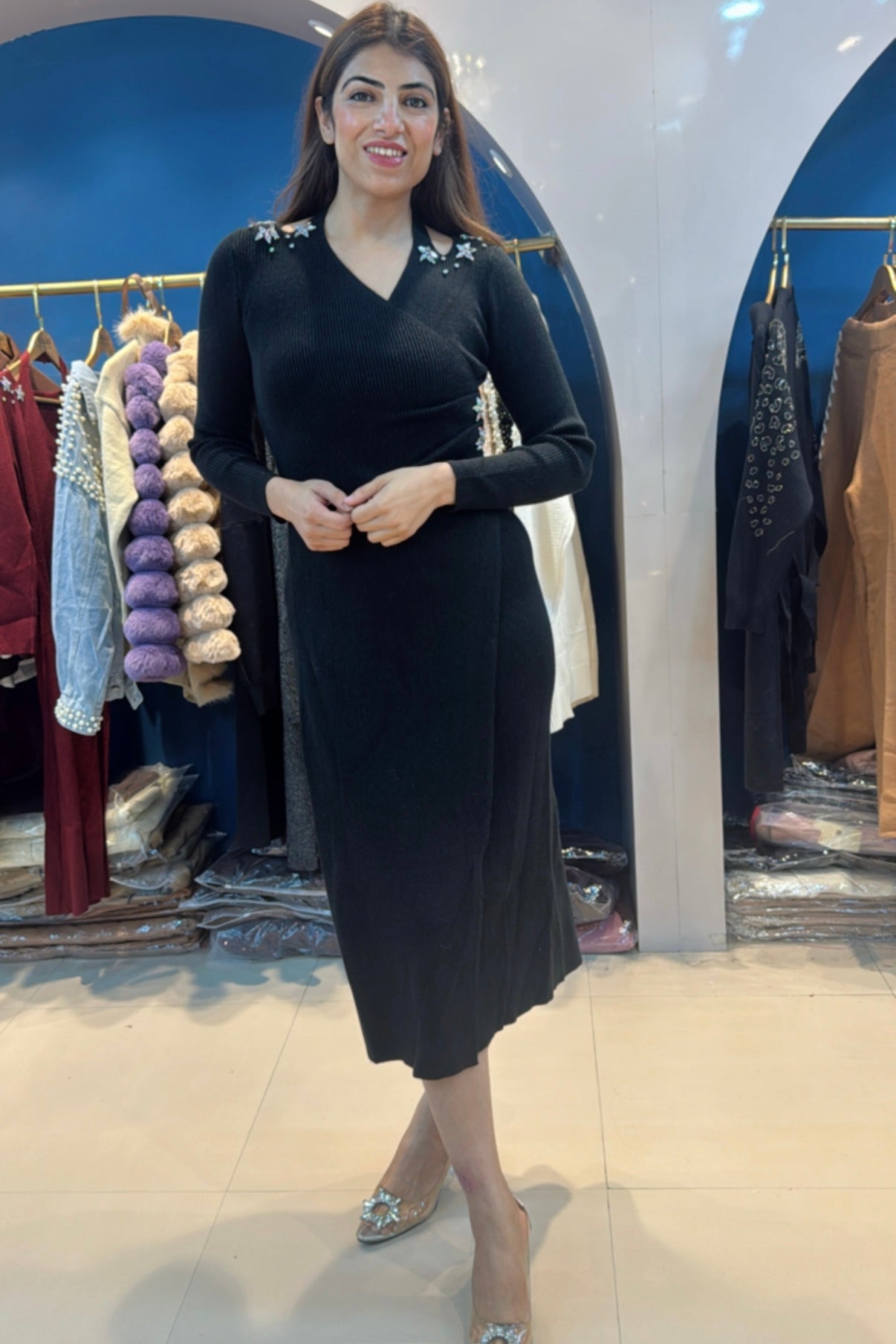 One Piece Woolen Dress