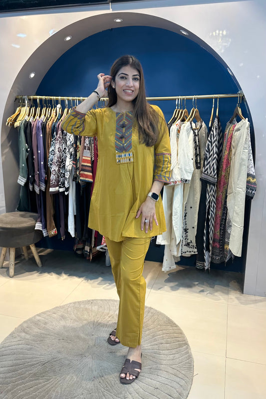 2pc Cotton A-line Co-ord Set