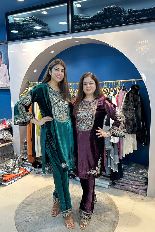Velvet Pakistani Co-ord Set
