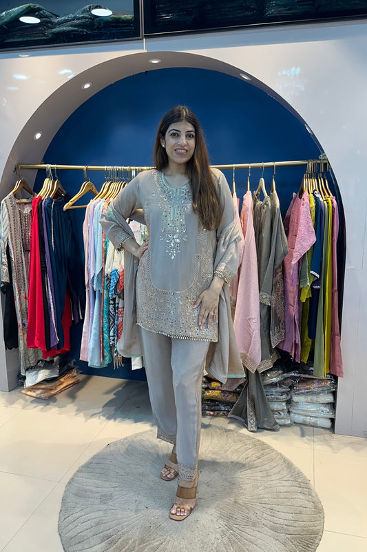 3pc Chinon Partywear Suit