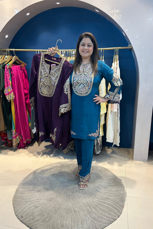 2pc Crepe Pakistani Co-ord Set