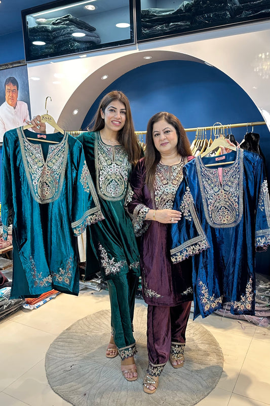 Velvet Pakistani Co-ord Set