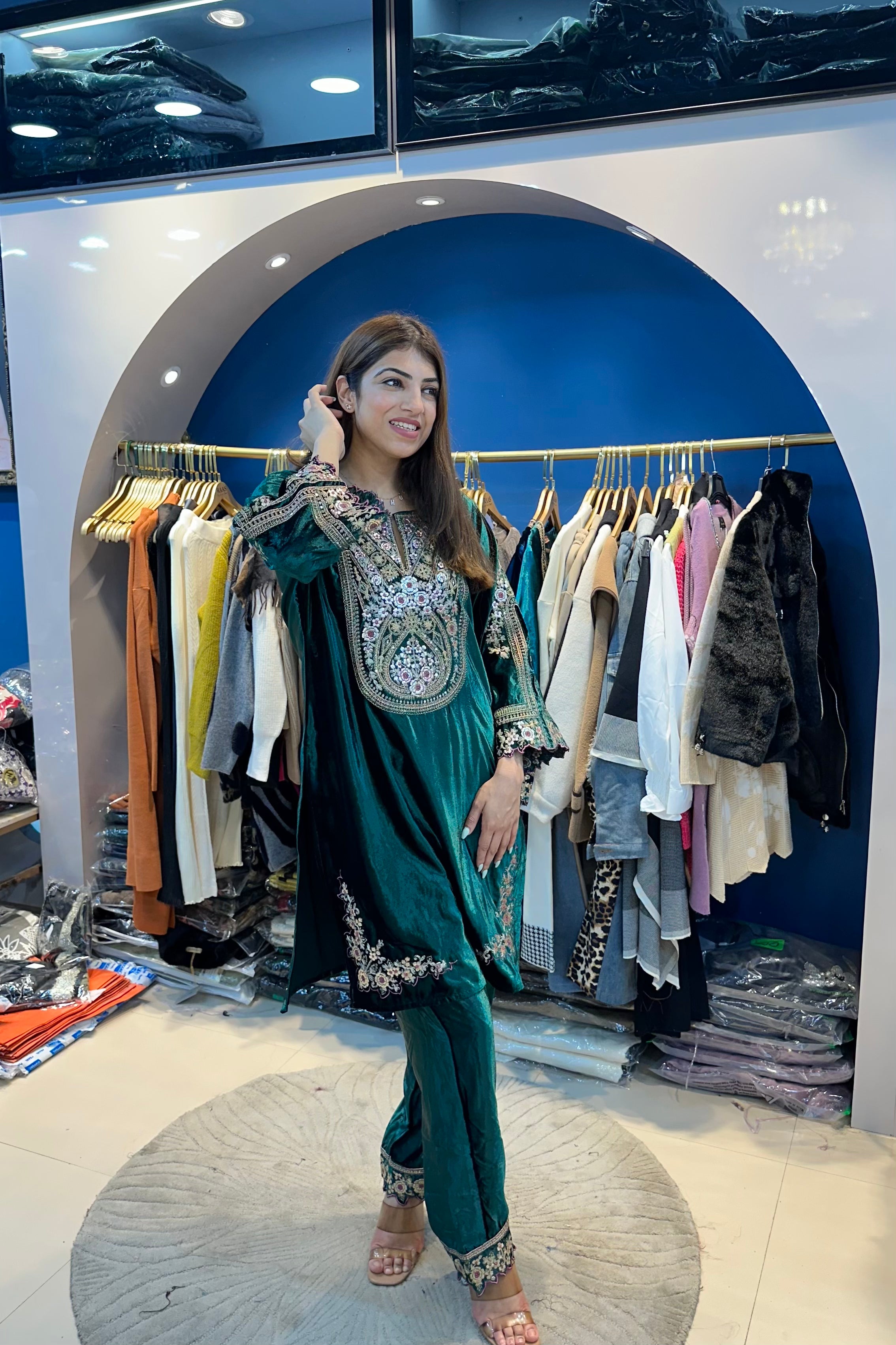 Velvet Pakistani Co-ord Set