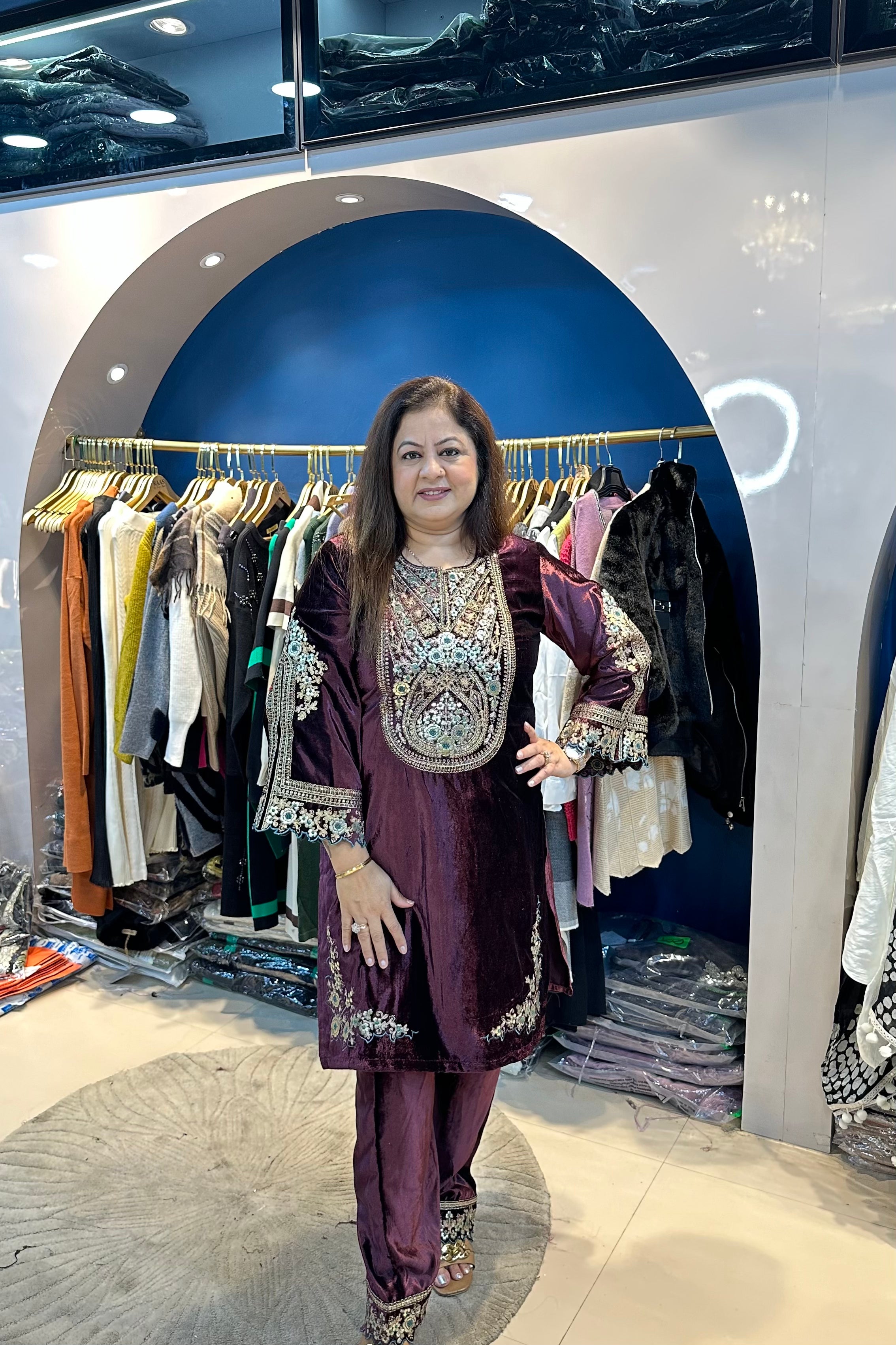 Velvet Pakistani Co-ord Set