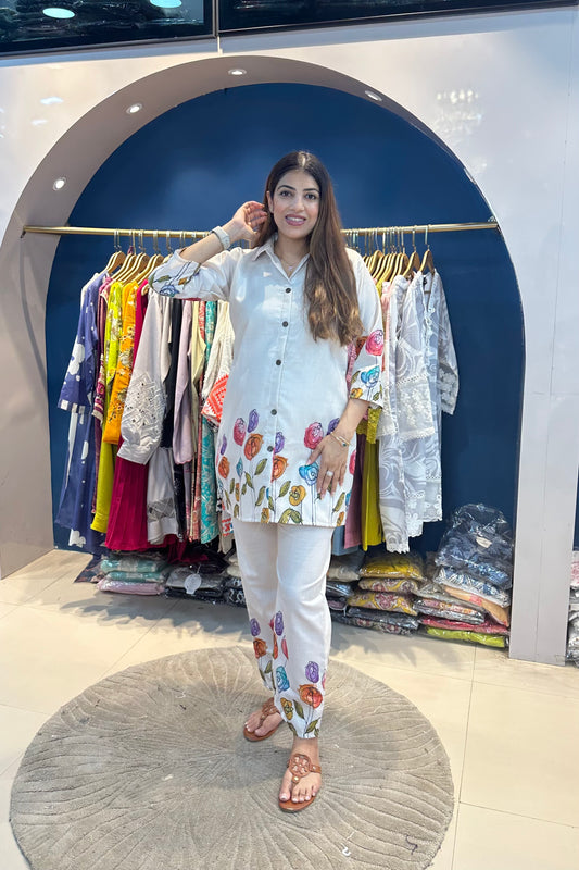 2pc Cotton Printed Co-ord Set
