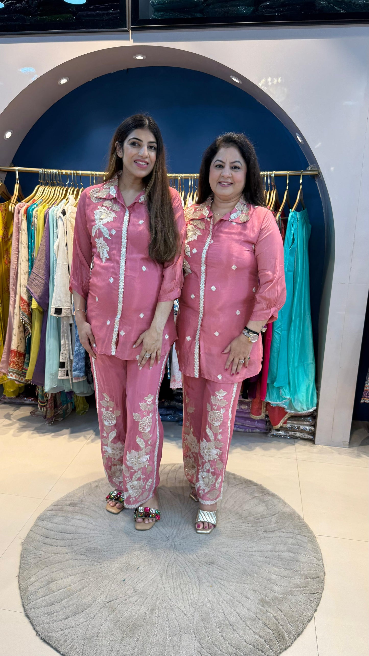 Chinon 2 pc co-ord set with embroidery and handwork