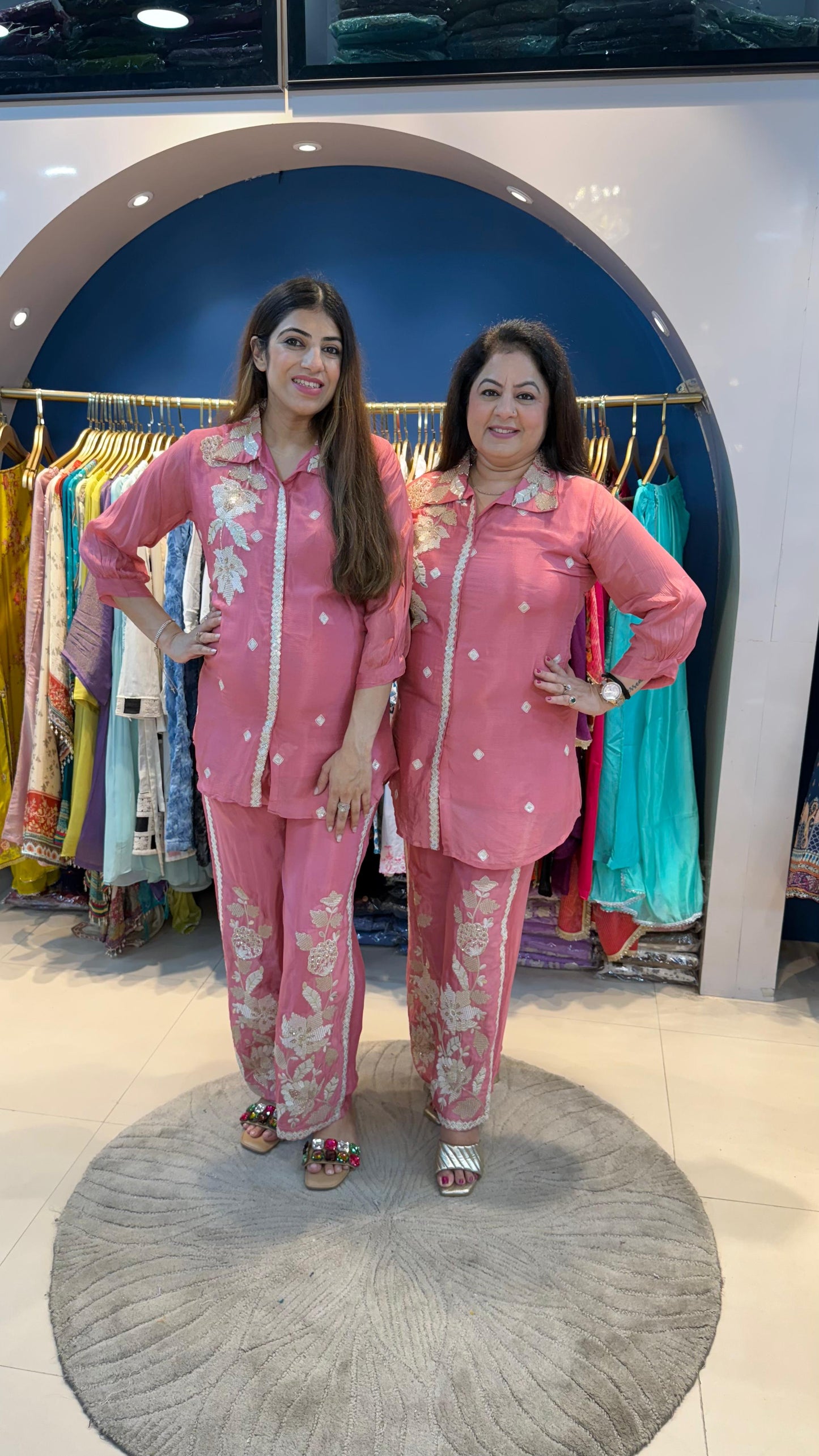 Chinon 2 pc co-ord set with embroidery and handwork