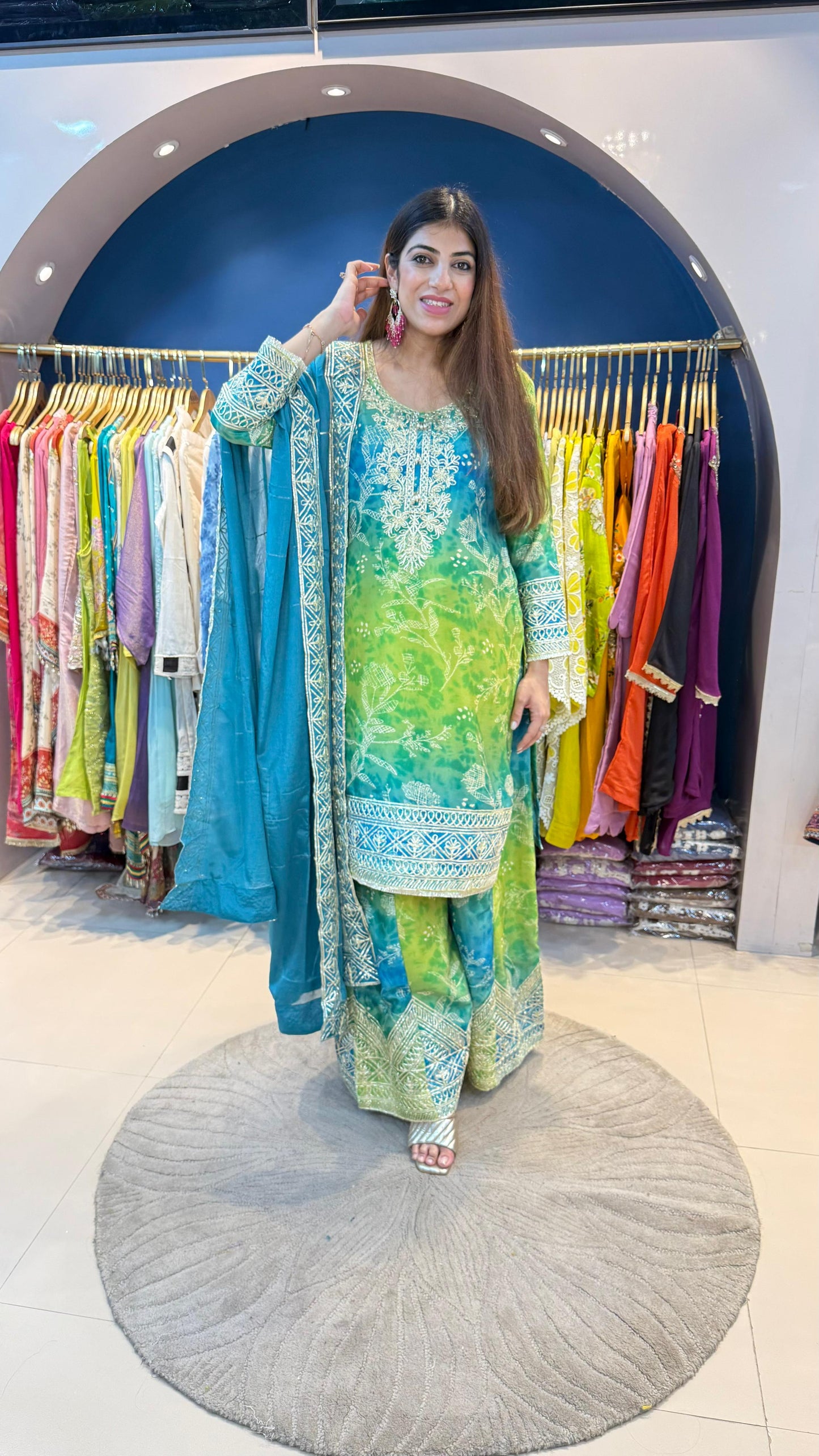 Partywear 3 pc gota sharara set Free size