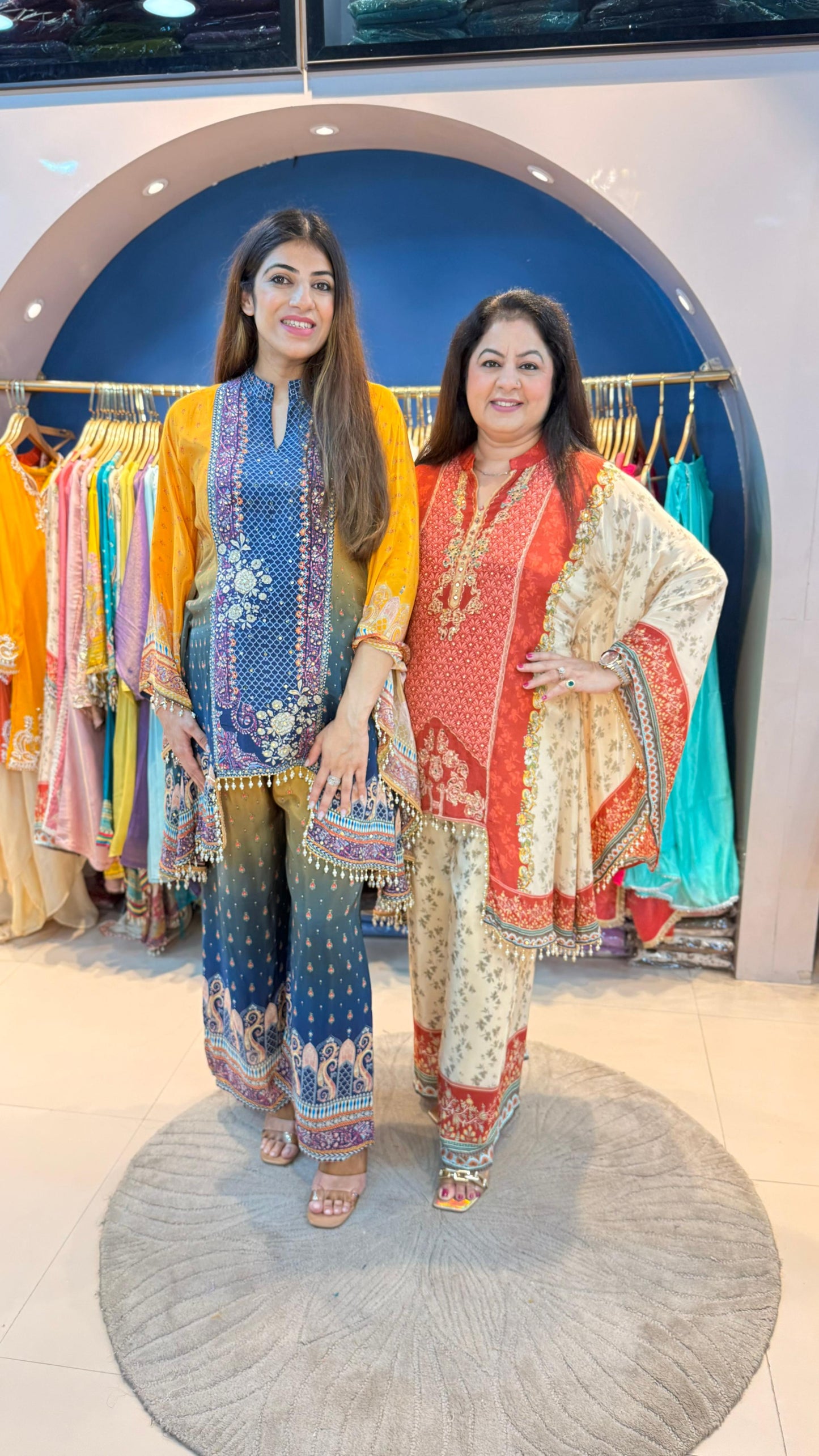 Digital crepe 2 pc kaftan set